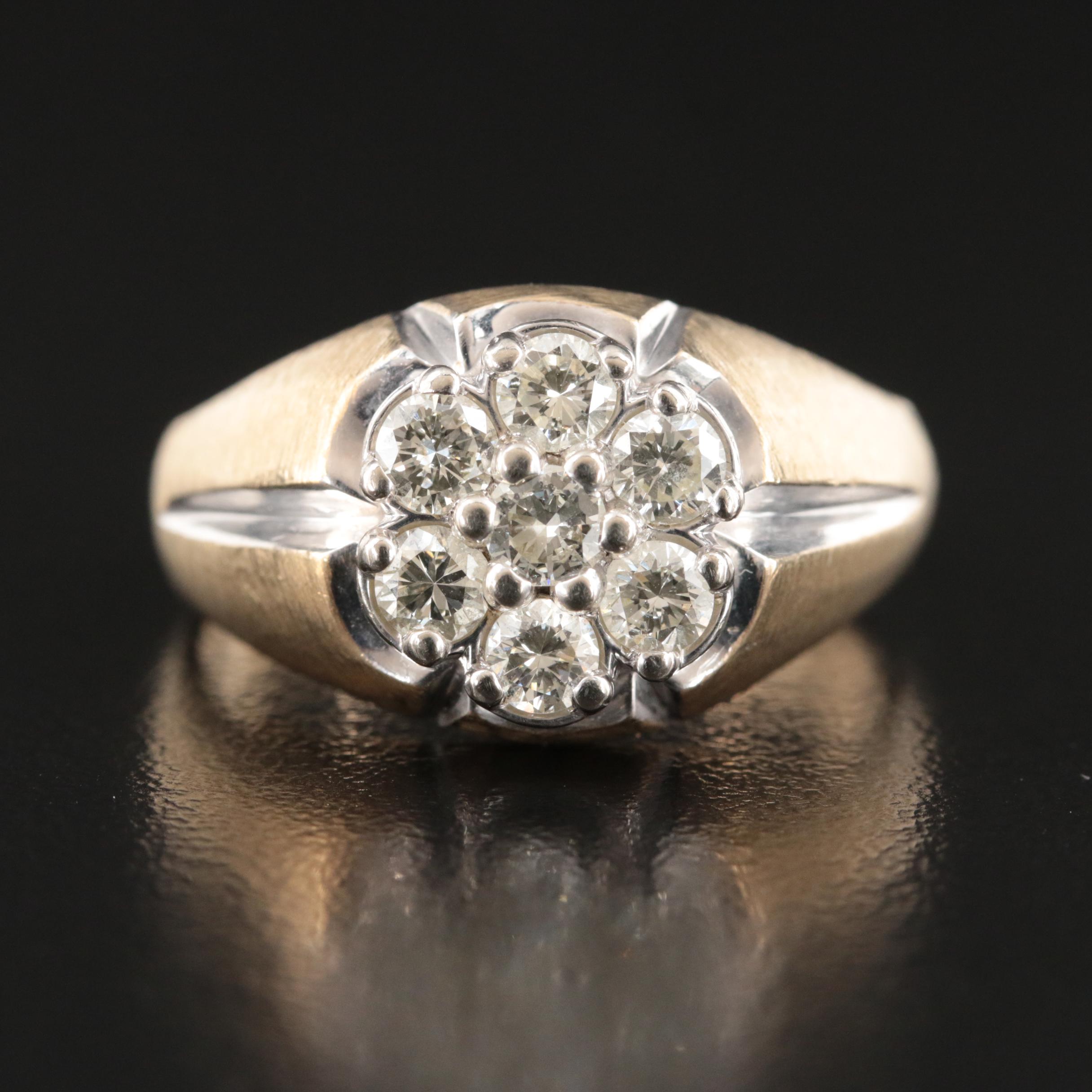 Vintage 14K 1.10 CTW Diamond Ring
