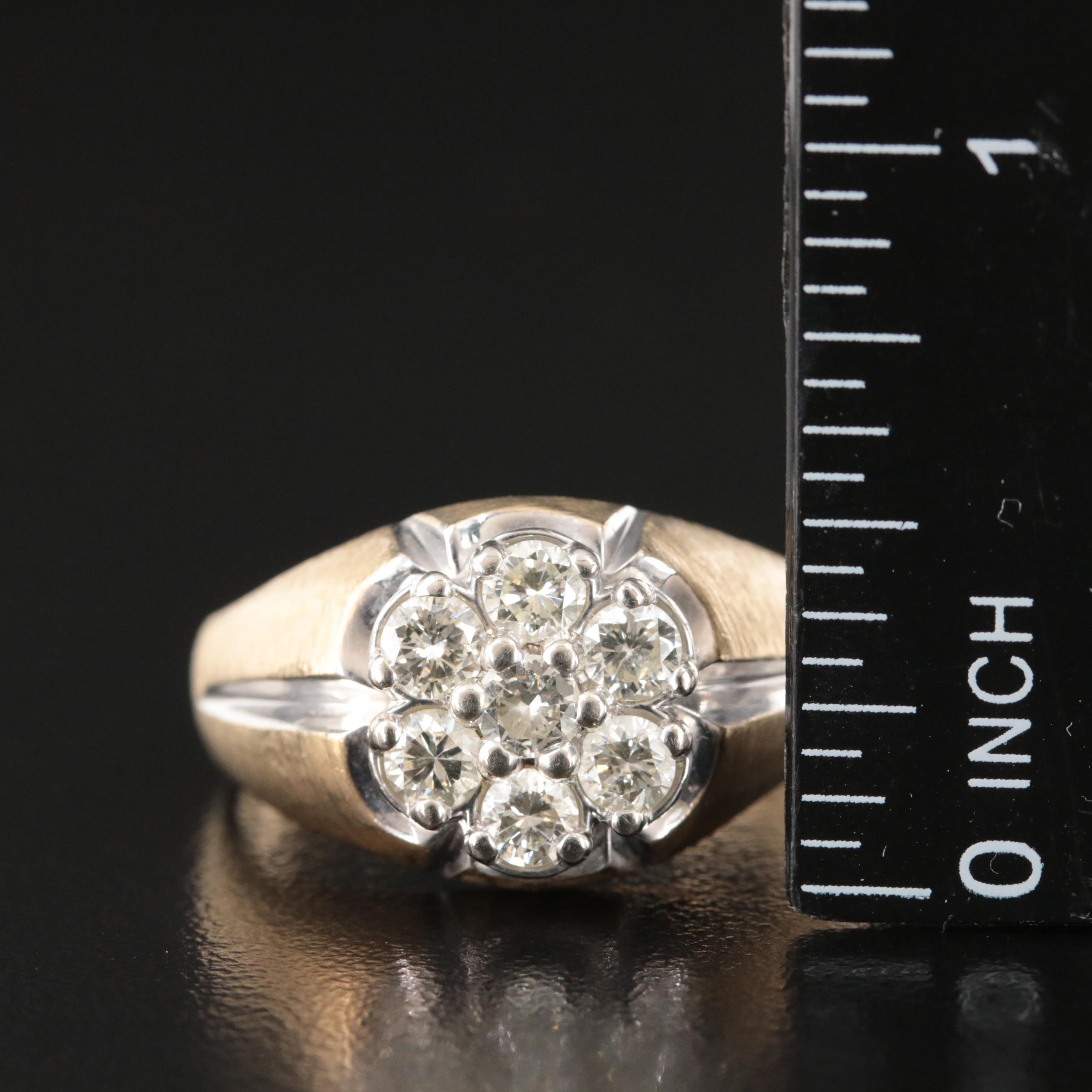 Vintage 14K 1.10 CTW Diamond Ring