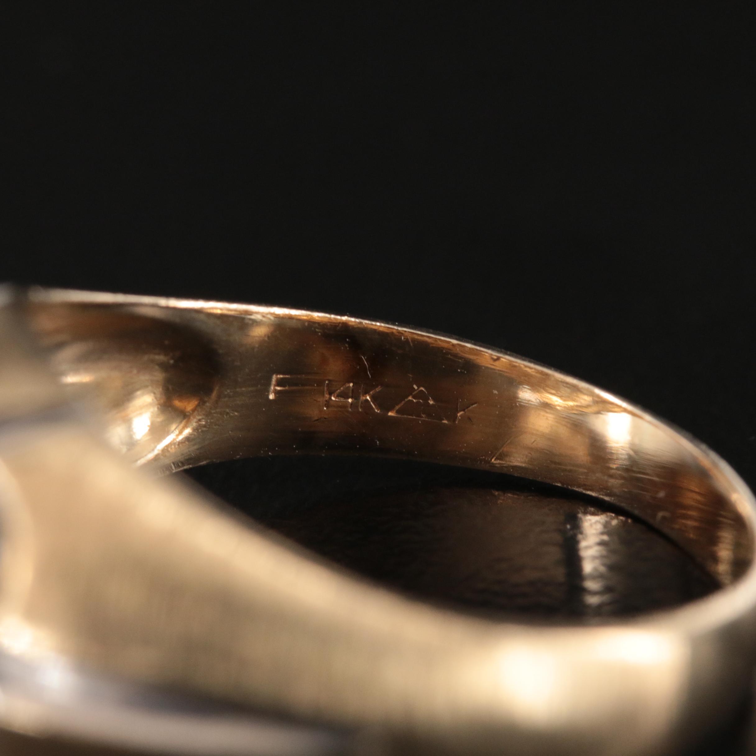 Vintage 14K 1.10 CTW Diamond Ring