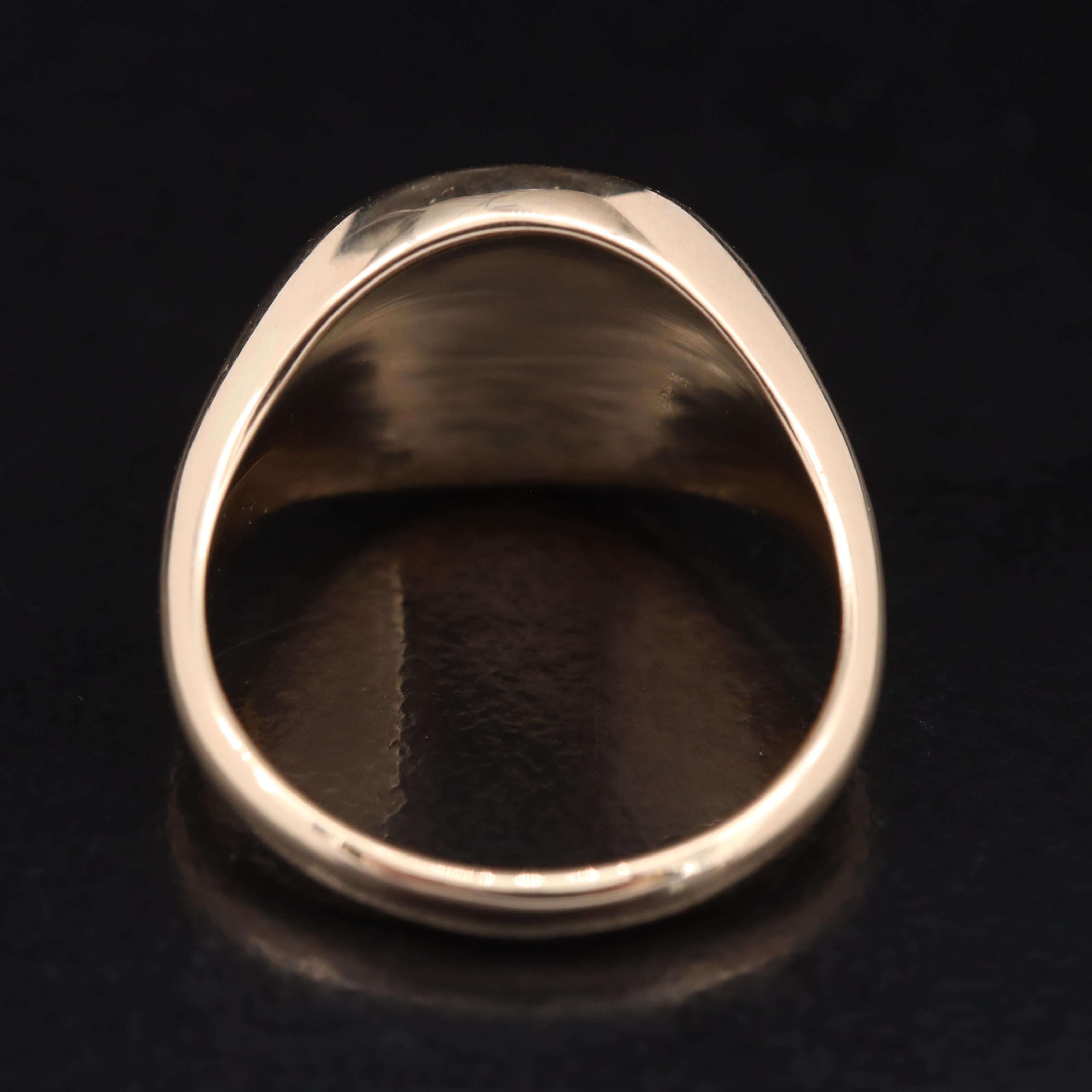 14K 0.10 CT Lab Grown Diamond Signet Ring