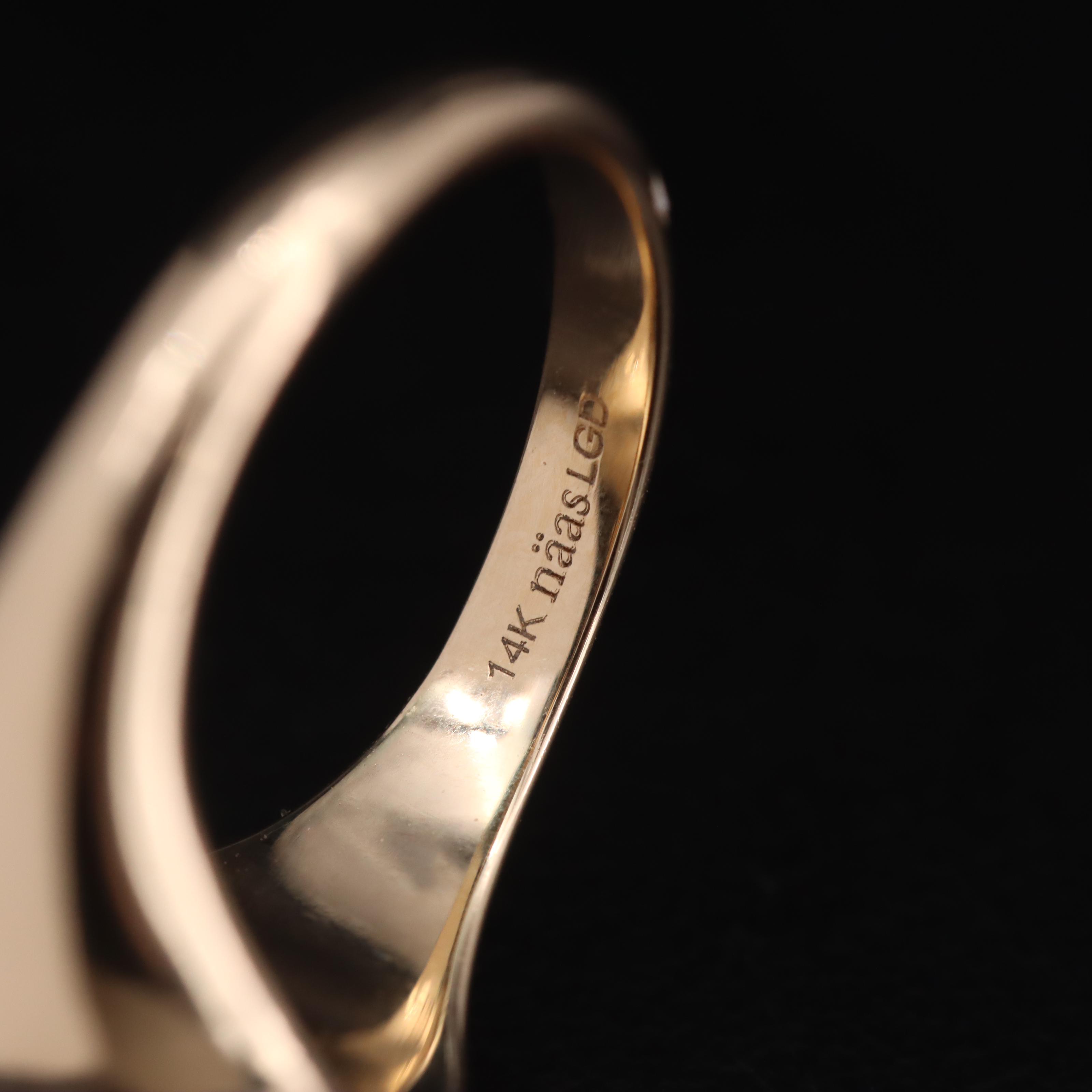 14K 0.10 CT Lab Grown Diamond Signet Ring