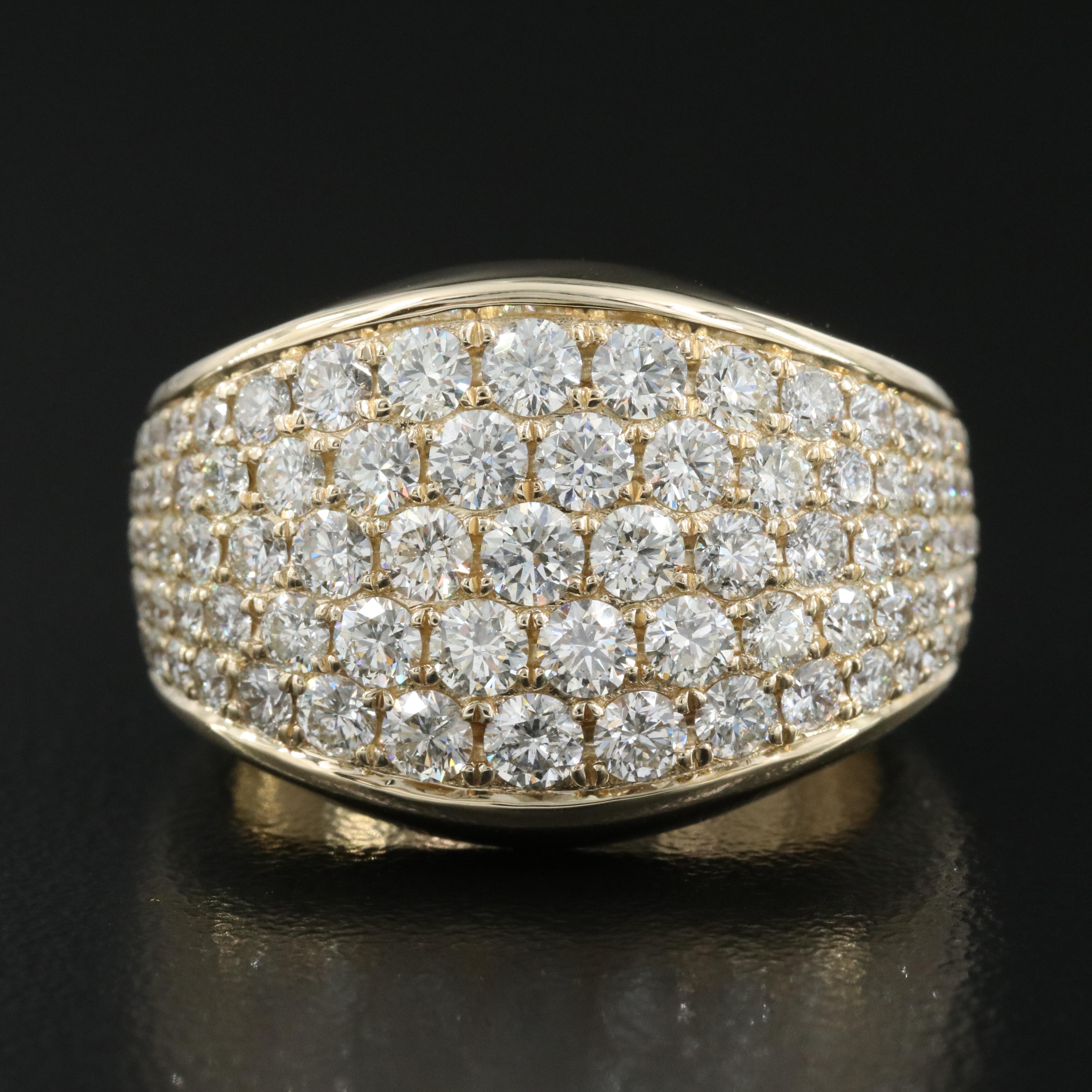 14K 3.33 CTW Pavé Diamond Ring