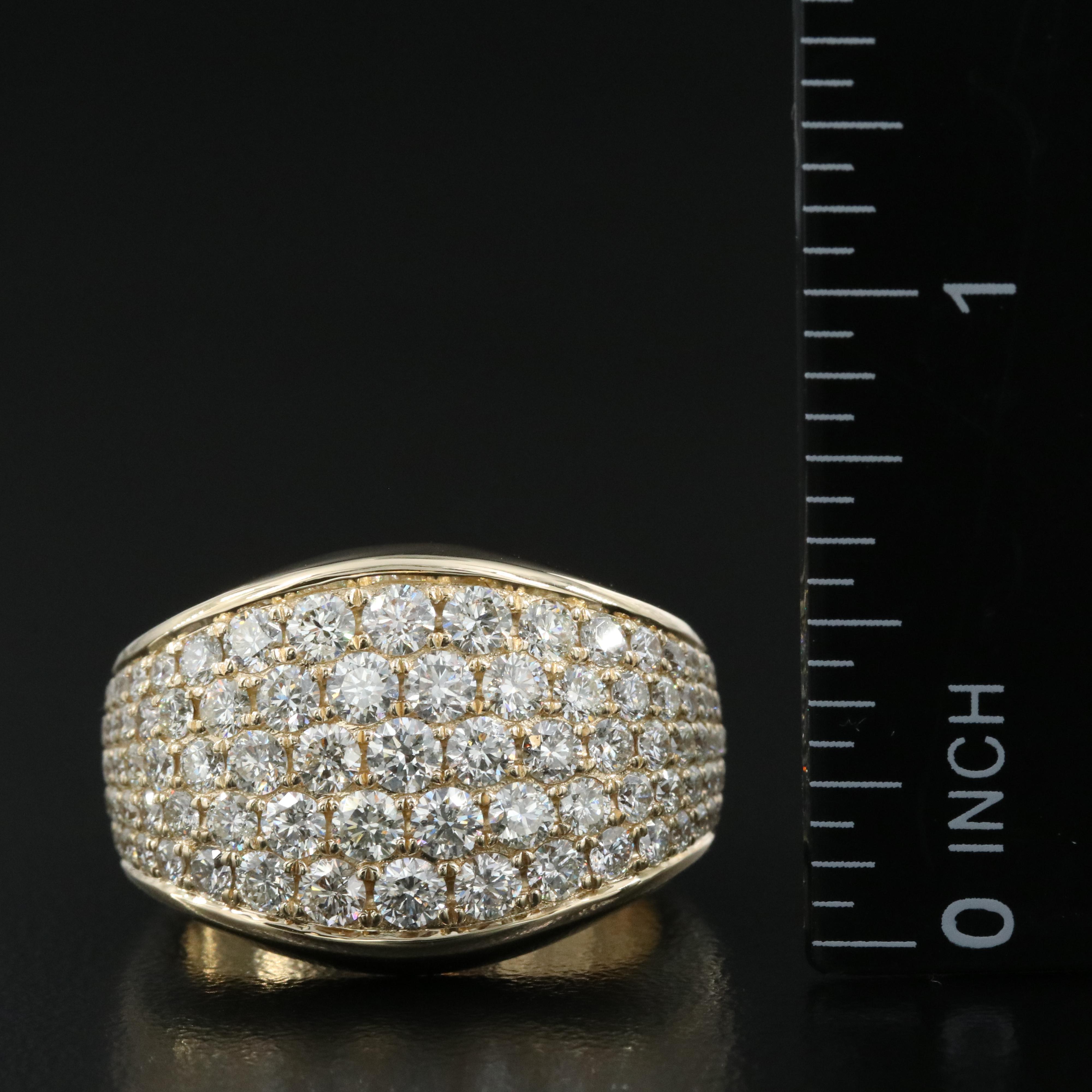 14K 3.33 CTW Pavé Diamond Ring