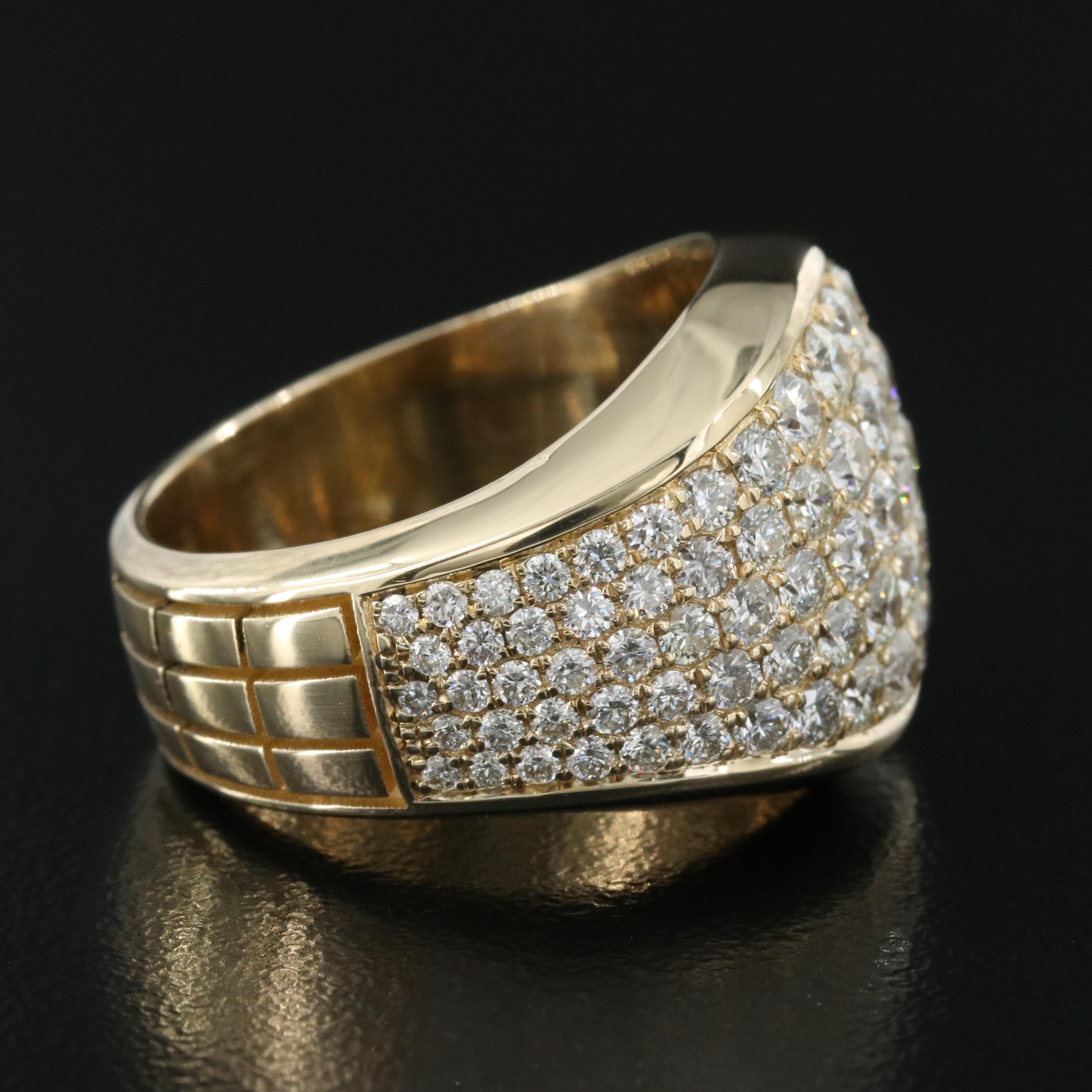 14K 3.33 CTW Pavé Diamond Ring