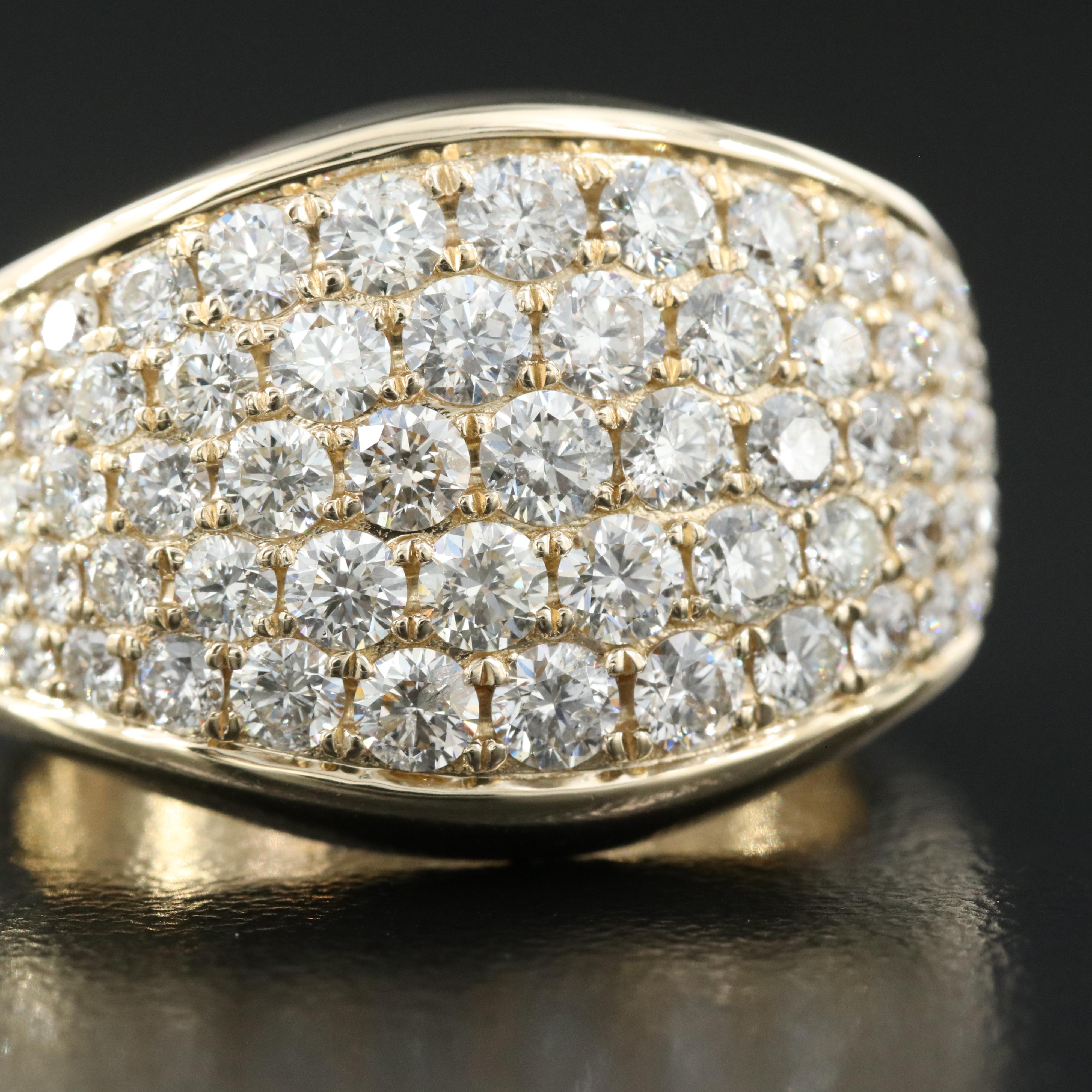 14K 3.33 CTW Pavé Diamond Ring