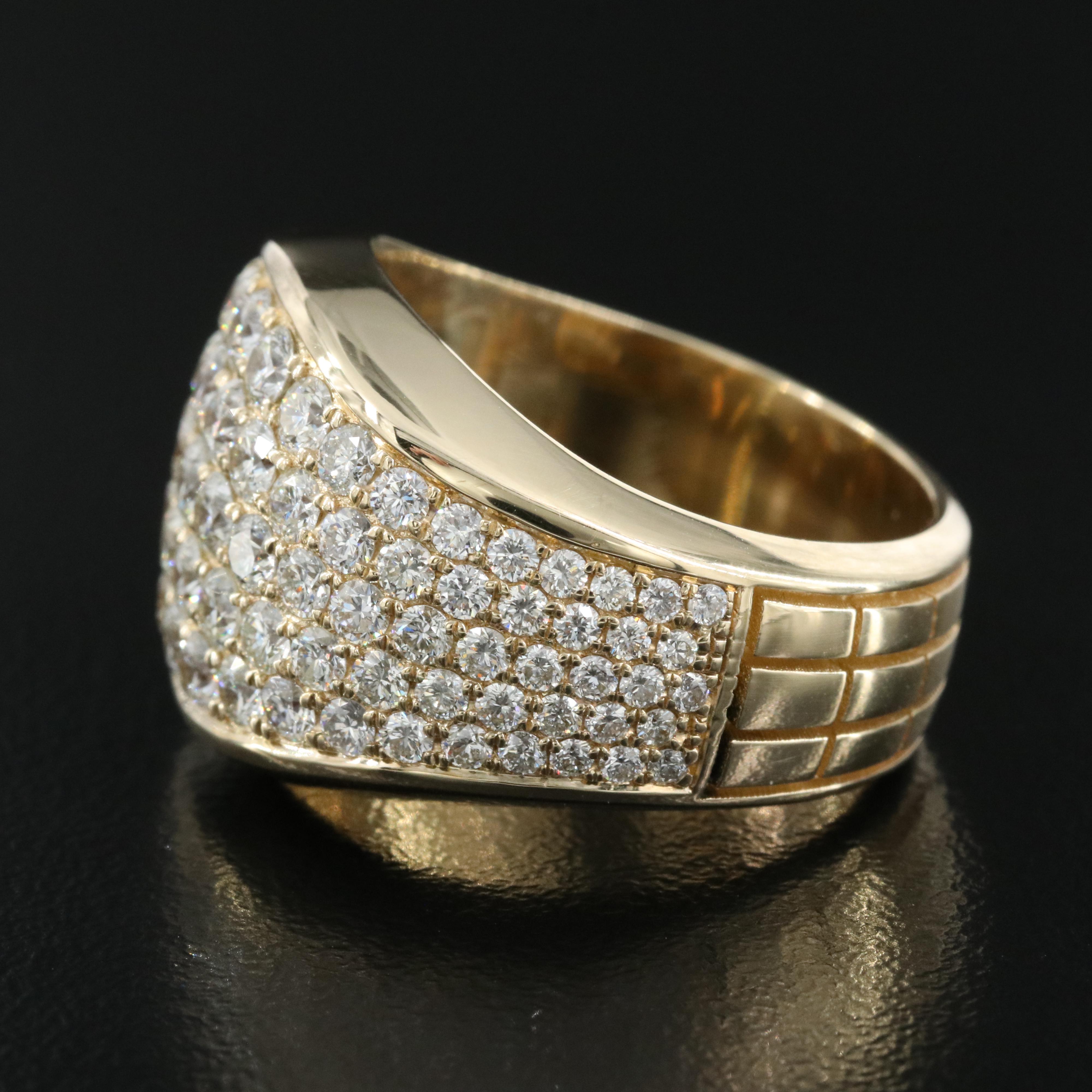 14K 3.33 CTW Pavé Diamond Ring