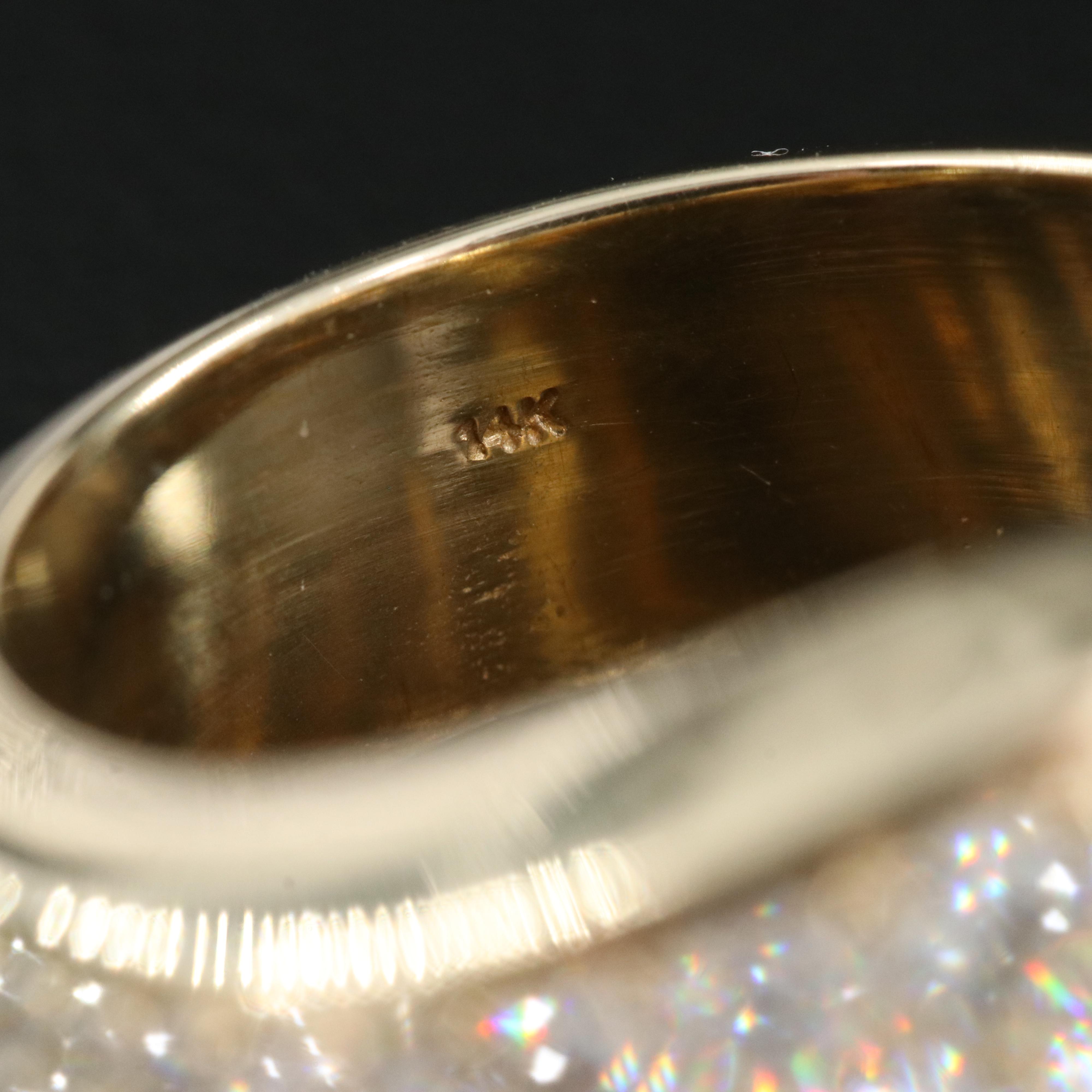 14K 3.33 CTW Pavé Diamond Ring