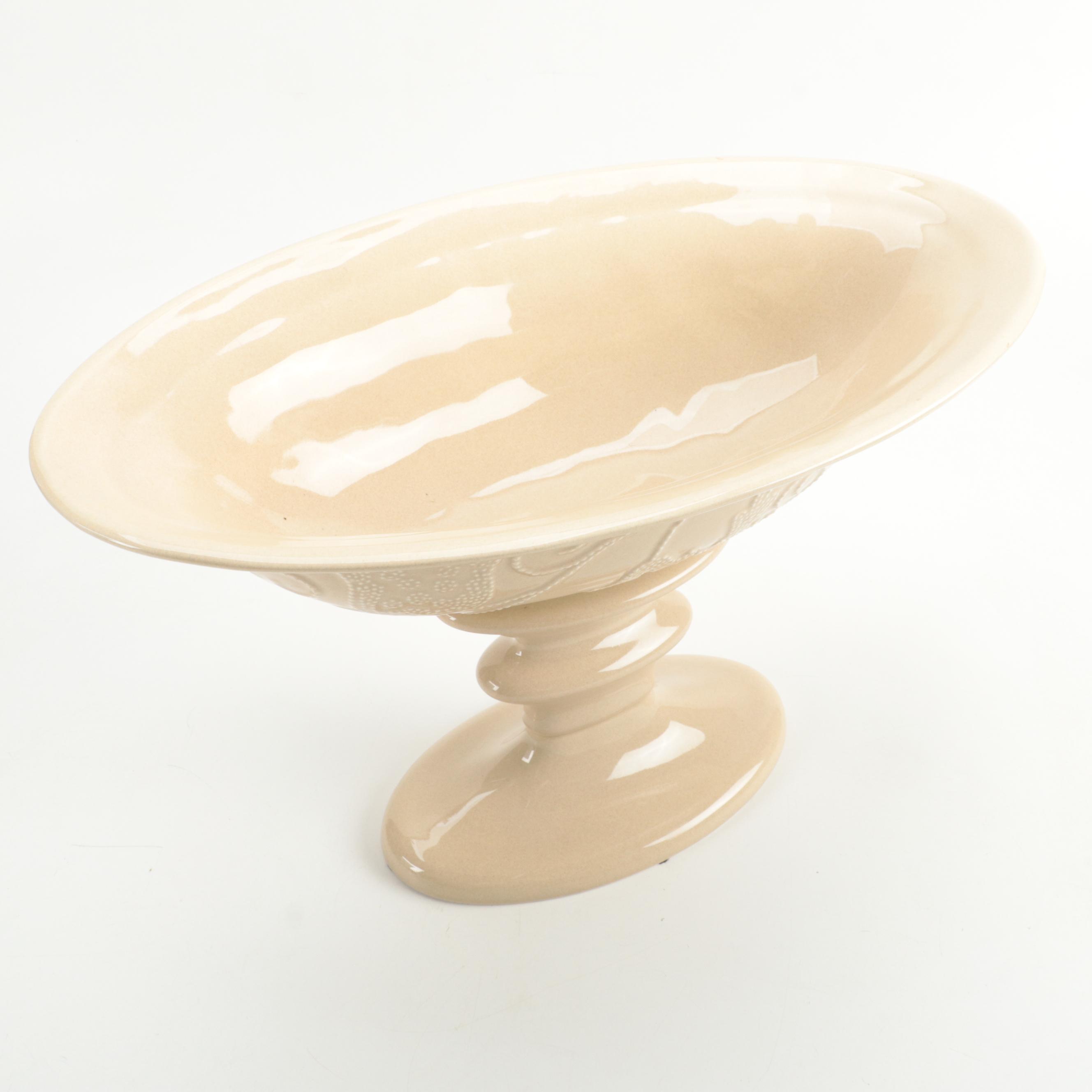 Global Views Portuguese Oval Ceramic Centerpiece Compote