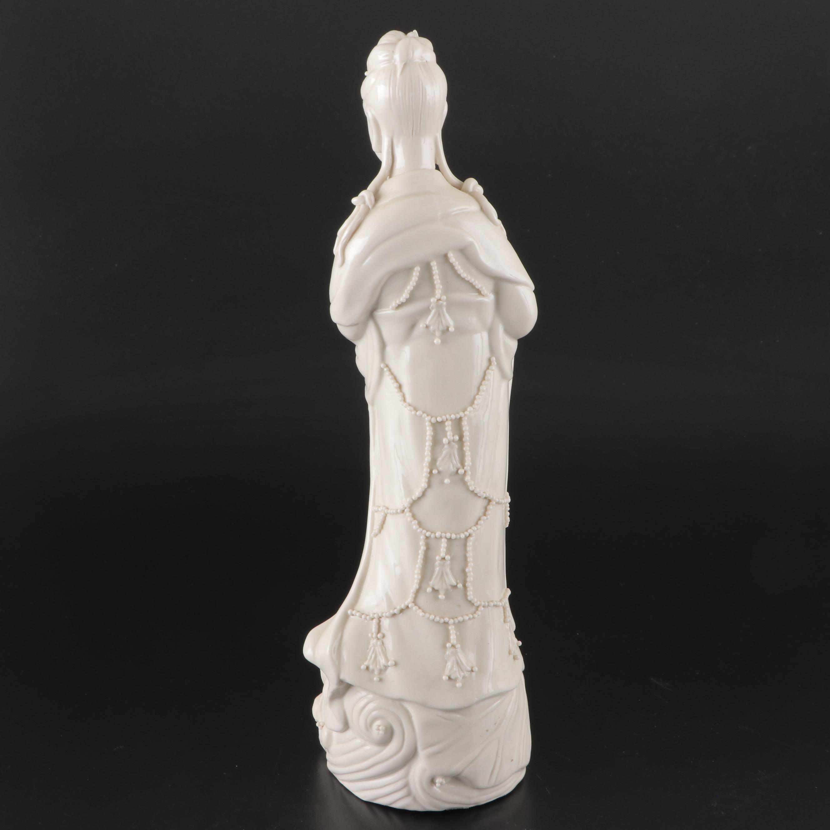 Guanyin Chinese Blanc de Chine Porcelain Figurines