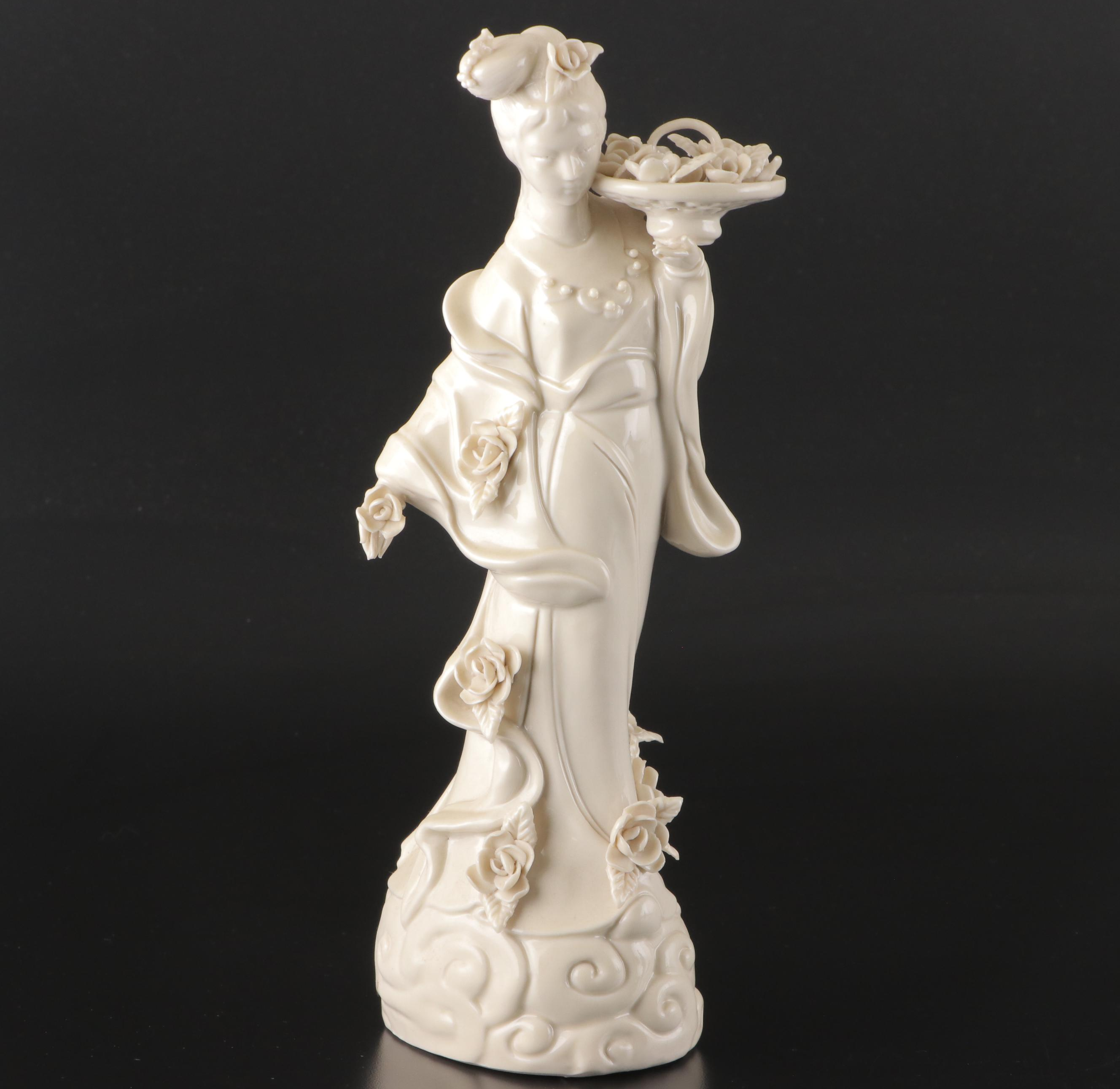 Guanyin Chinese Blanc de Chine Porcelain Figurines
