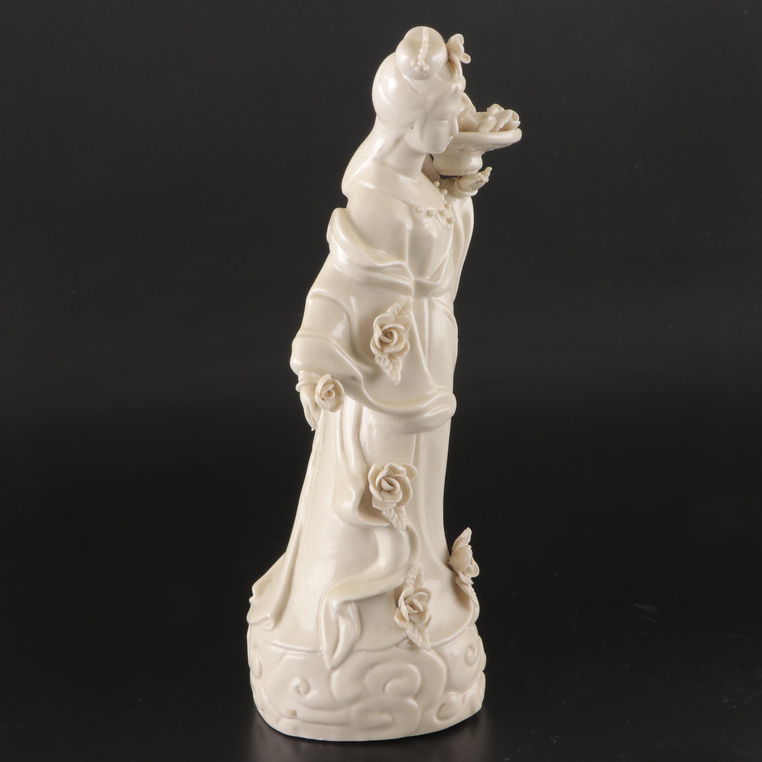 Guanyin Chinese Blanc de Chine Porcelain Figurines