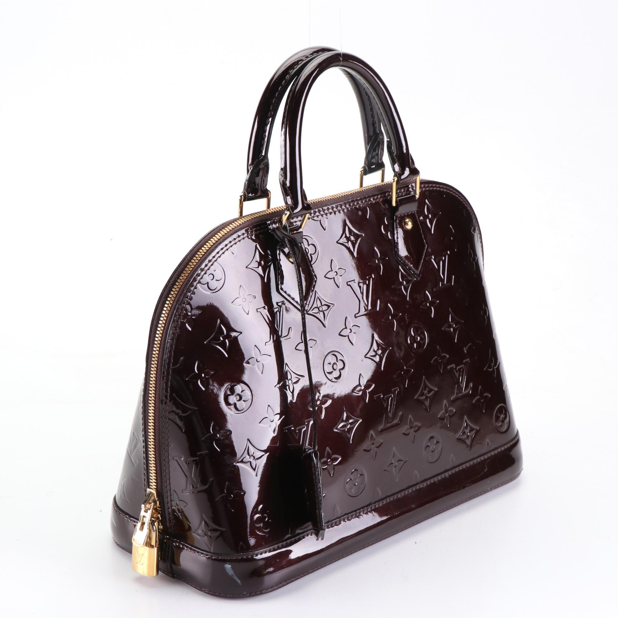 Louis Vuitton Alma PM Handbag in Monogram Vernis