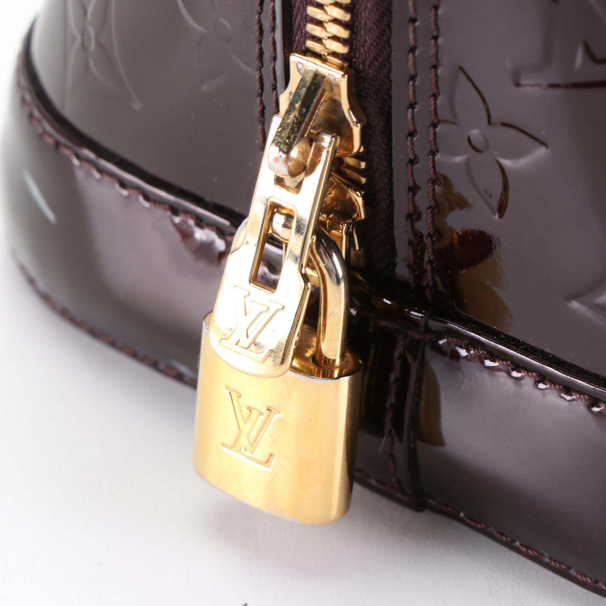 Louis Vuitton Alma PM Handbag in Monogram Vernis