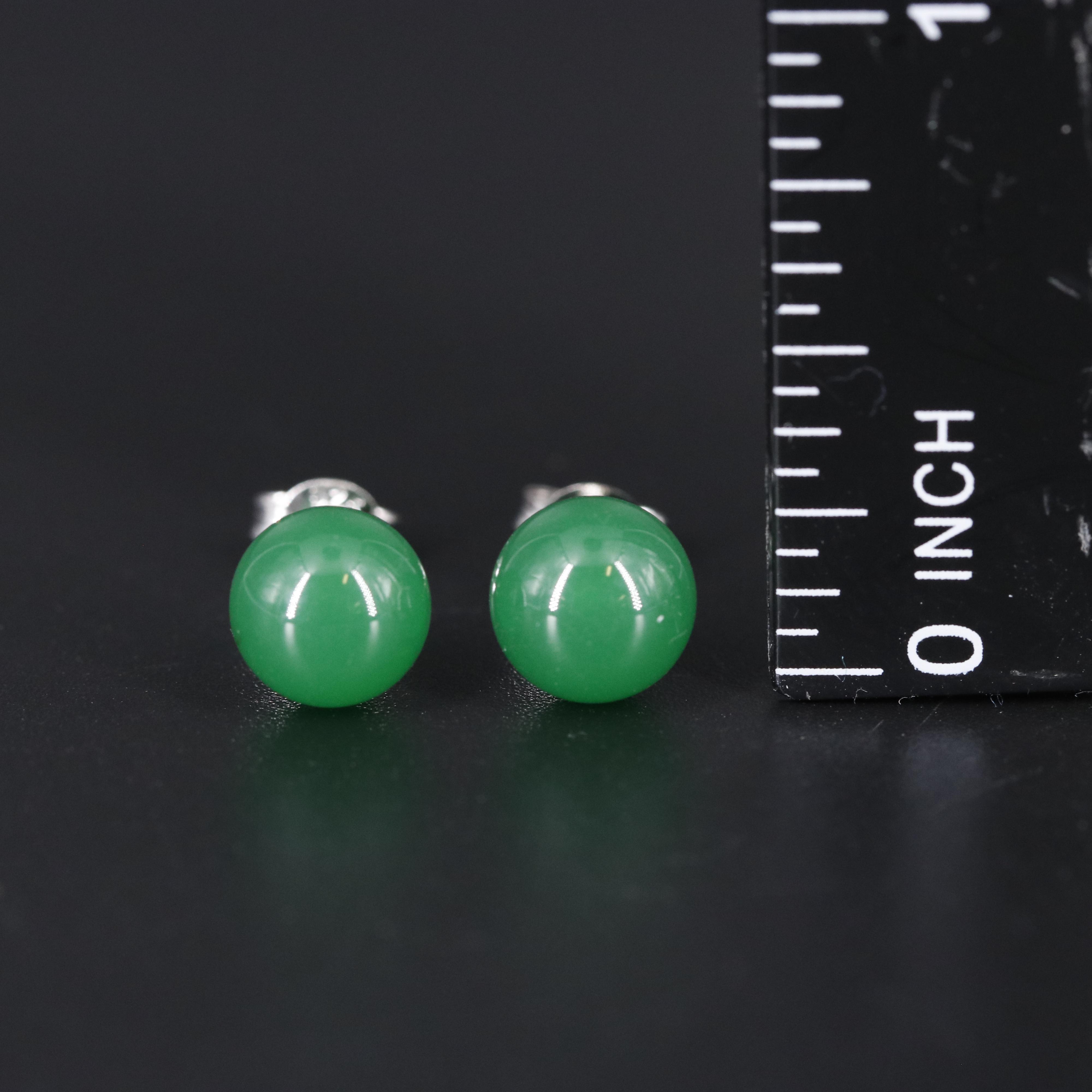 Sterling Silver Gemstone Stud Earrings