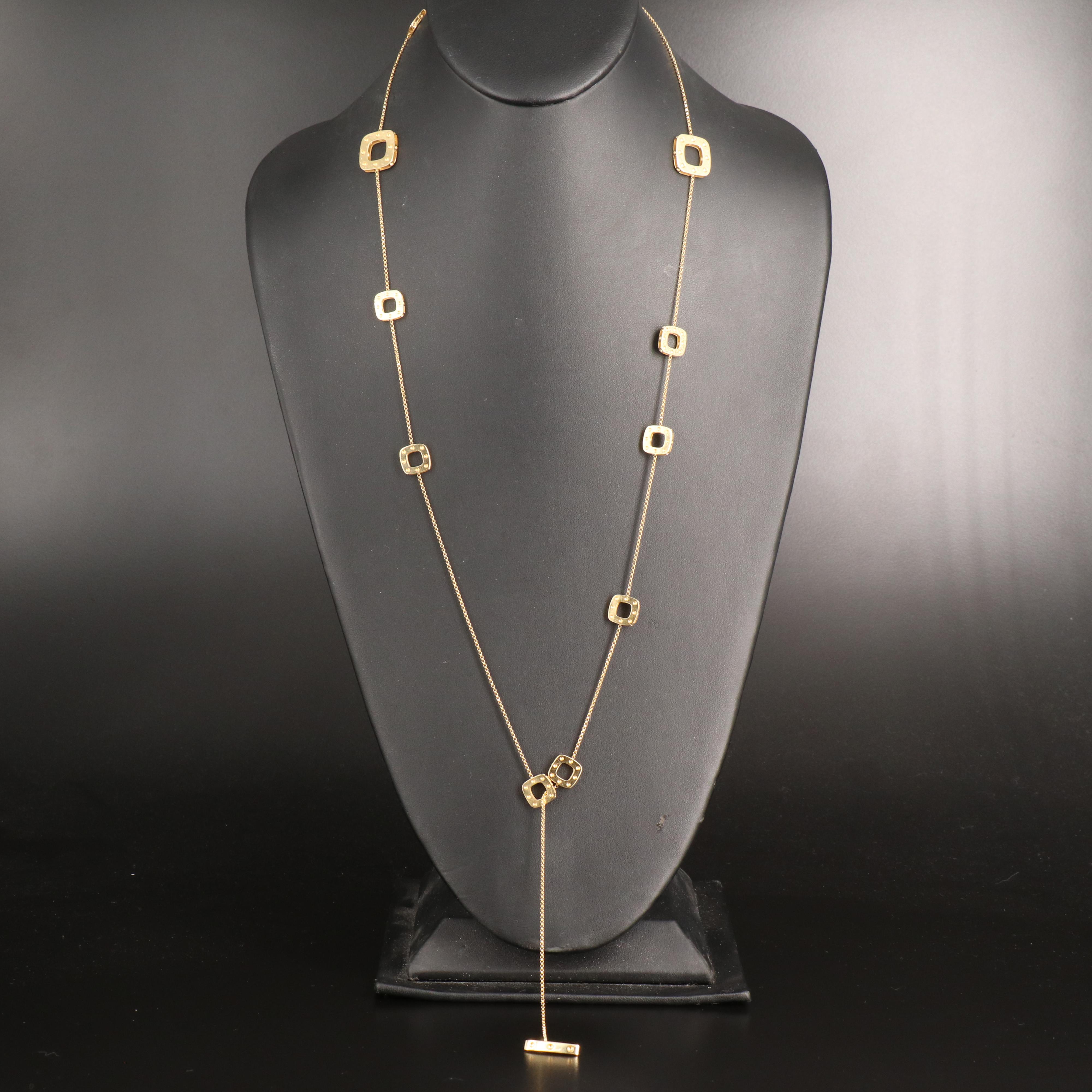 Roberto Coin "Poi Moi" 18K Station Necklace