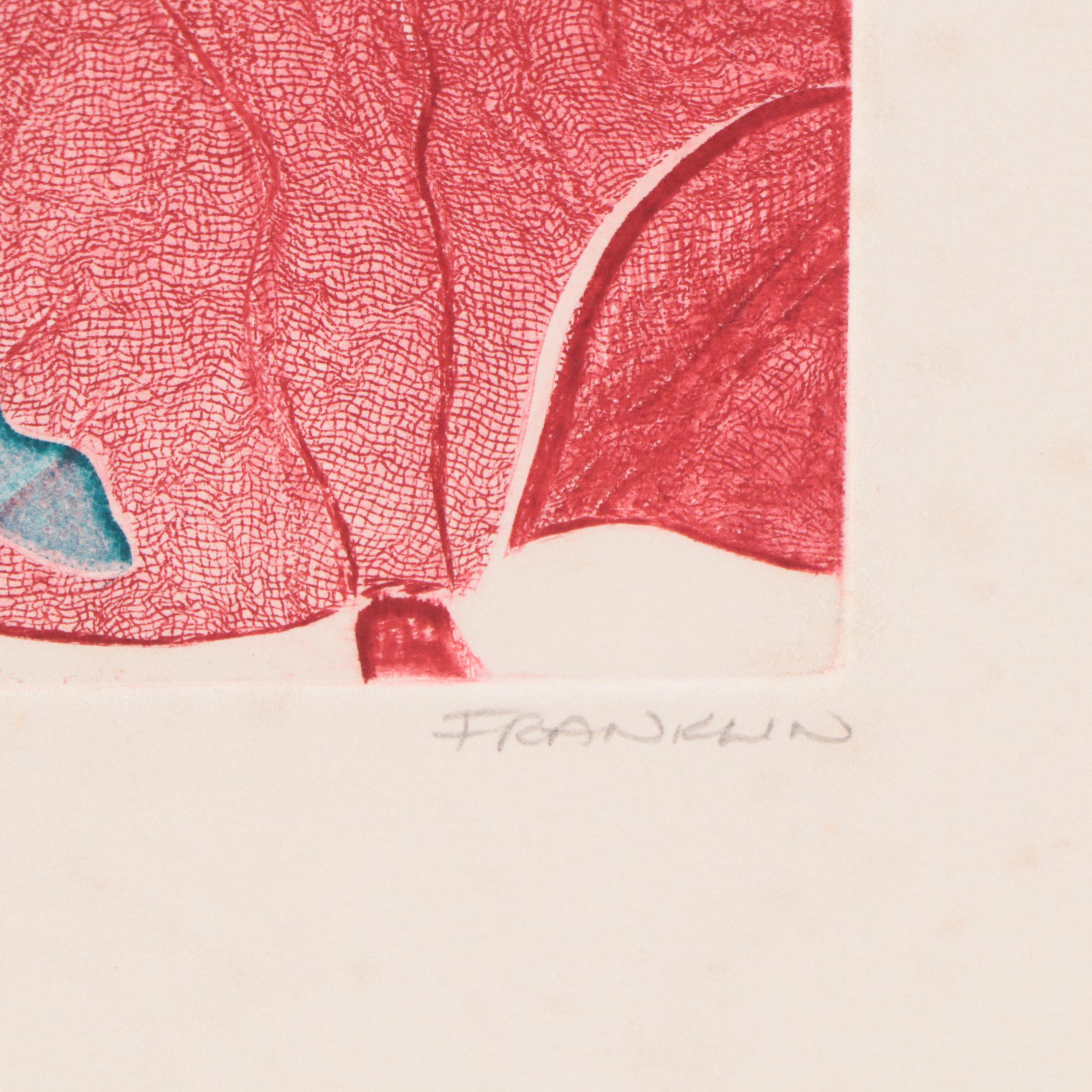 Franklin Figural Etching "Curtsy," Circa 1980