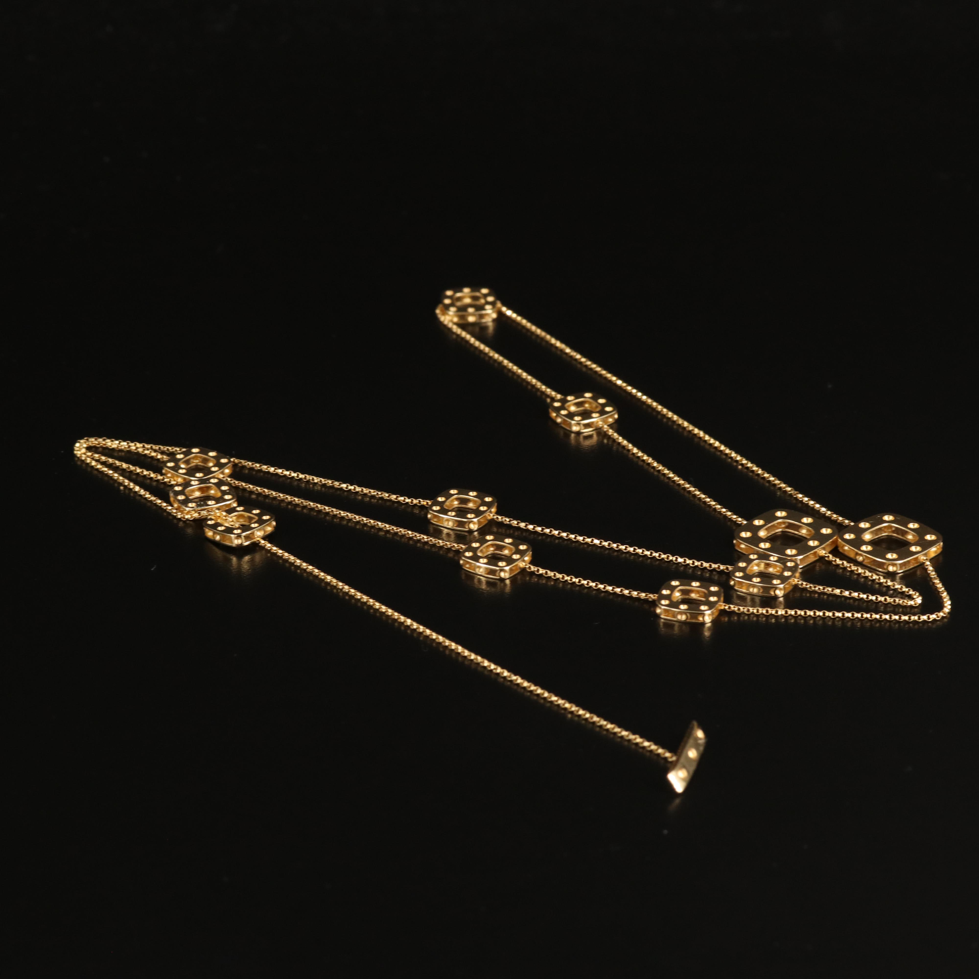 Roberto Coin "Poi Moi" 18K Station Necklace