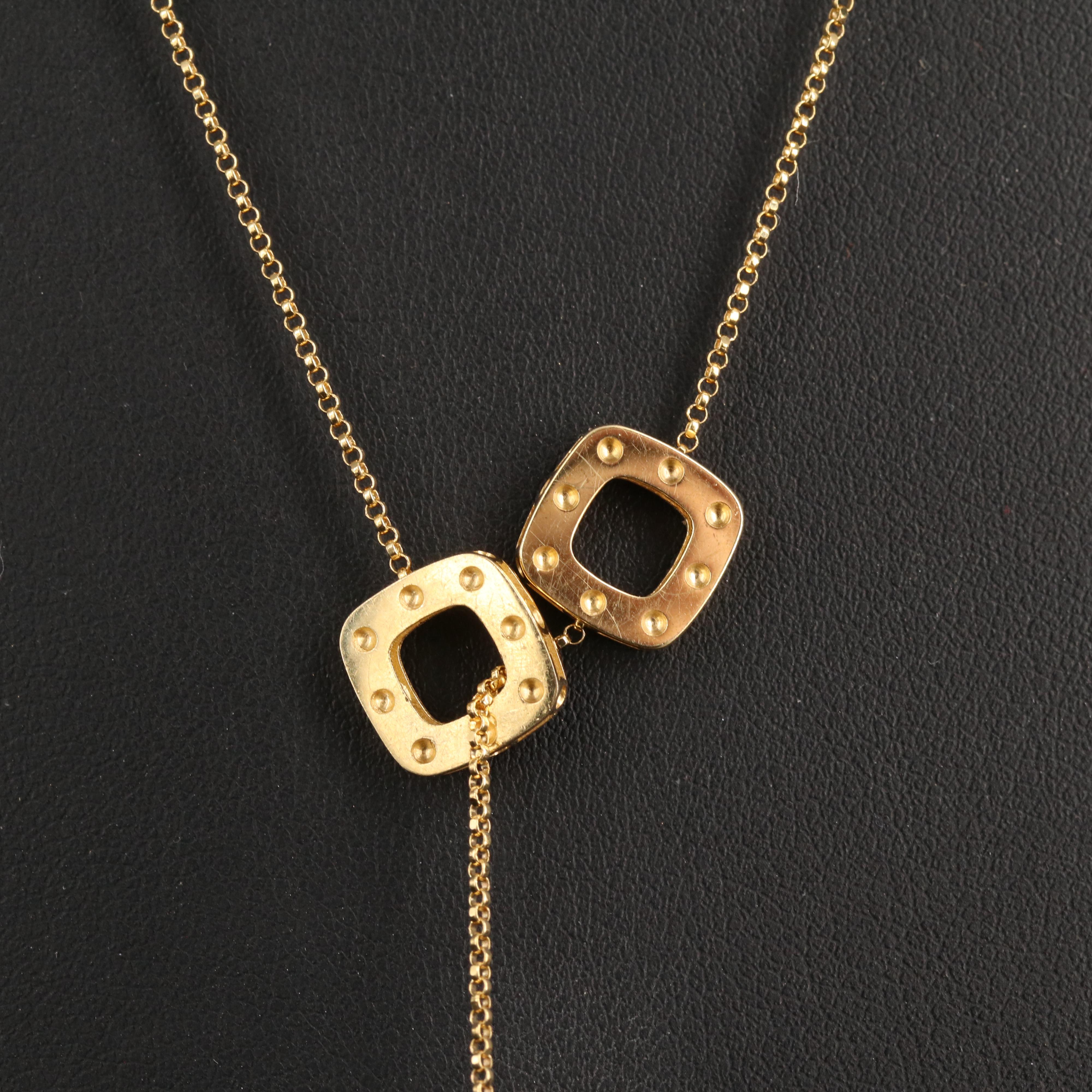 Roberto Coin "Poi Moi" 18K Station Necklace