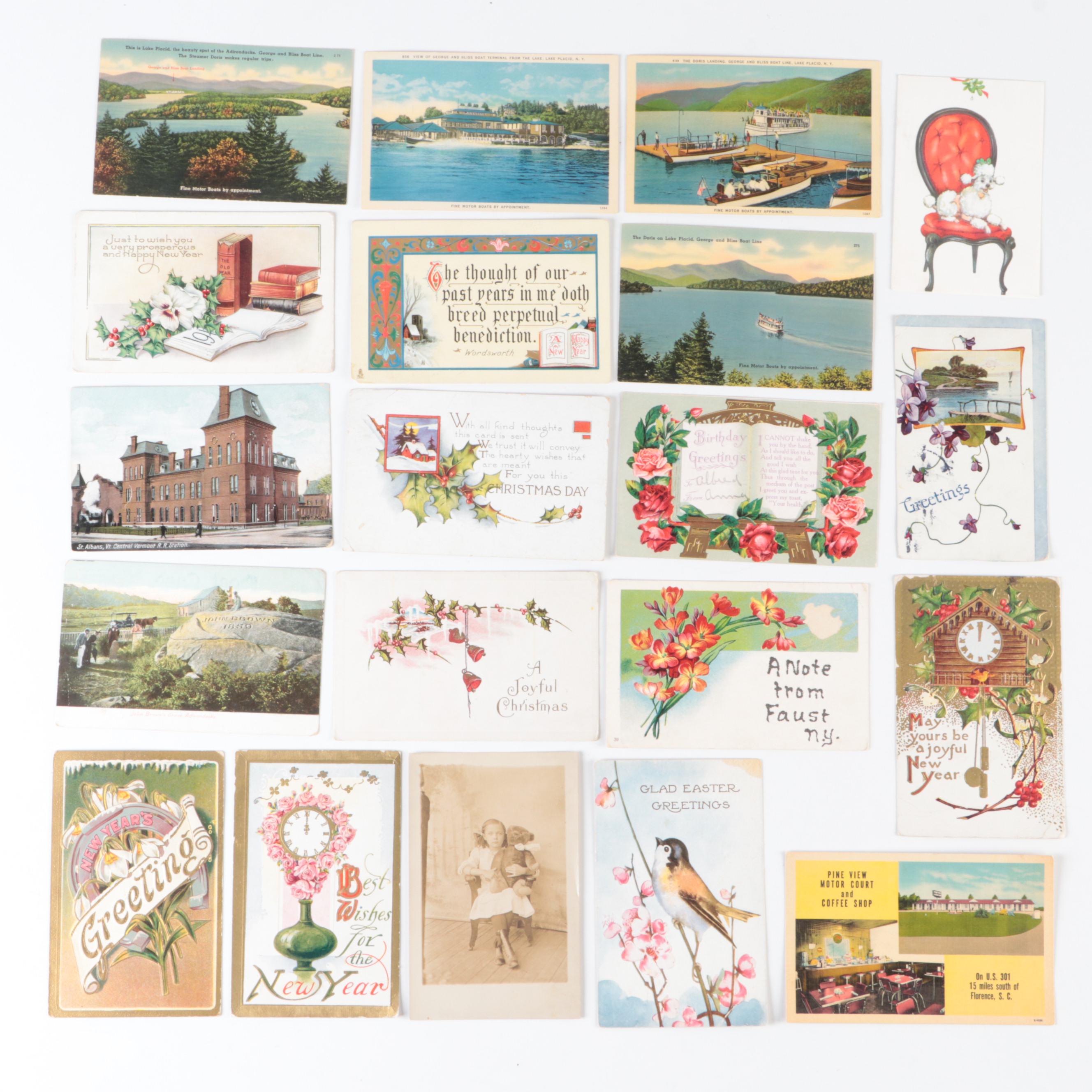 Souvenir, Holiday, and More Postcards and Other Ephemera, 20th Century