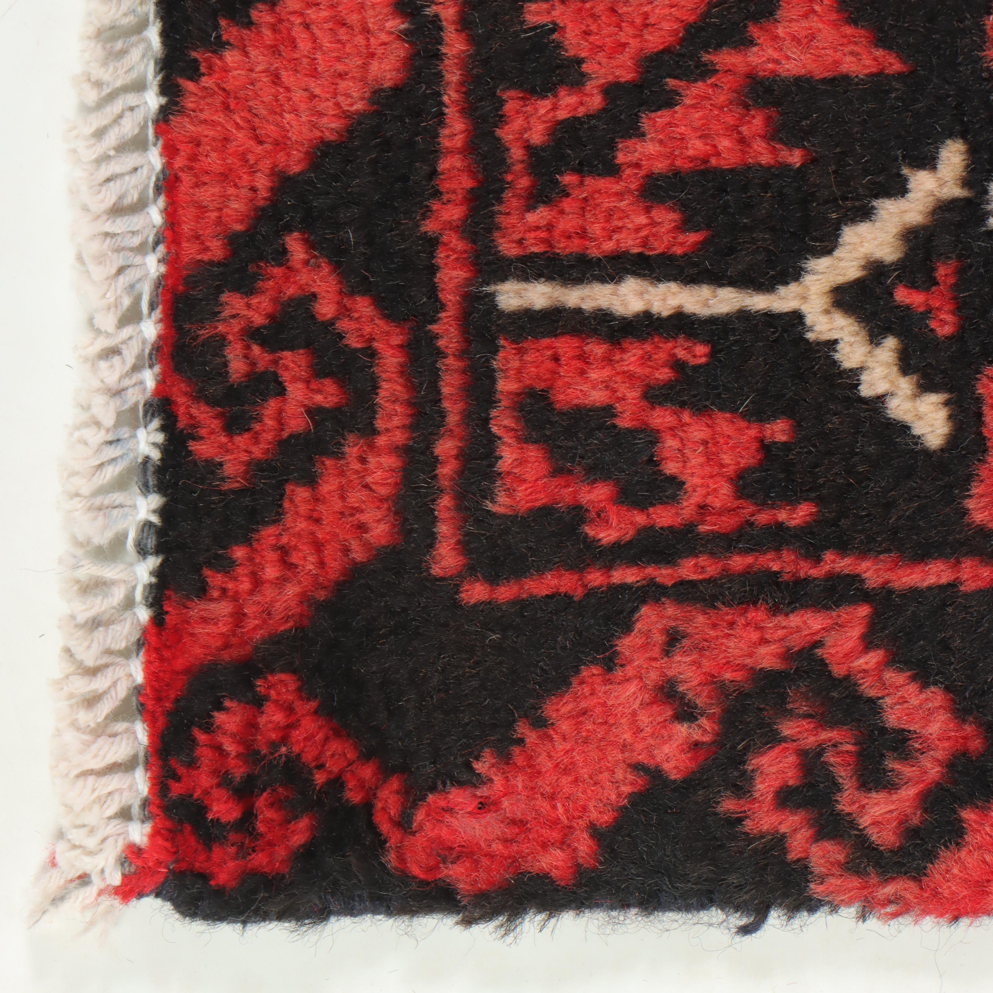 3'9 x 7'1 Hand-Knotted Afghan Baluch Area Rug