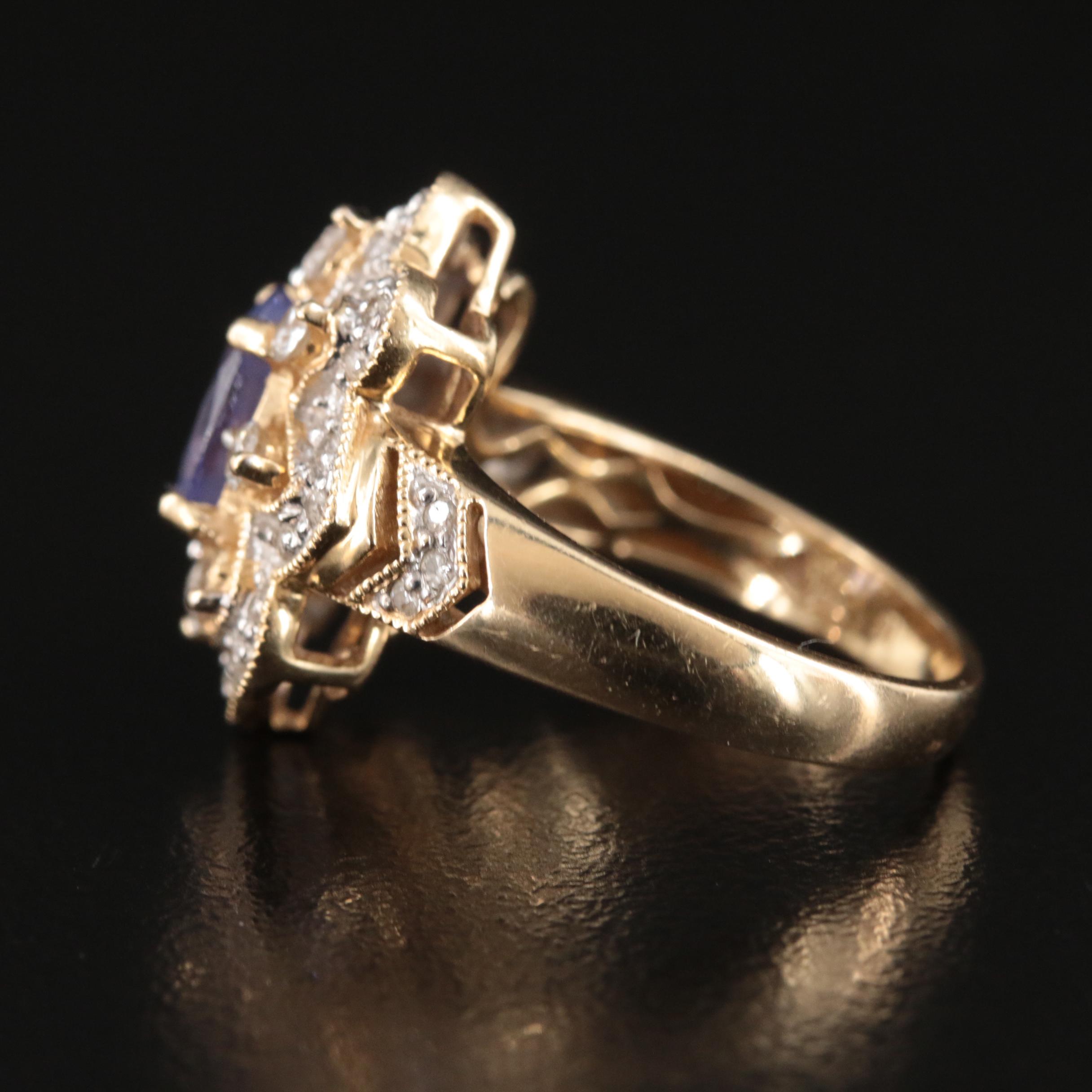 14K Tanzanite and Diamond Ring