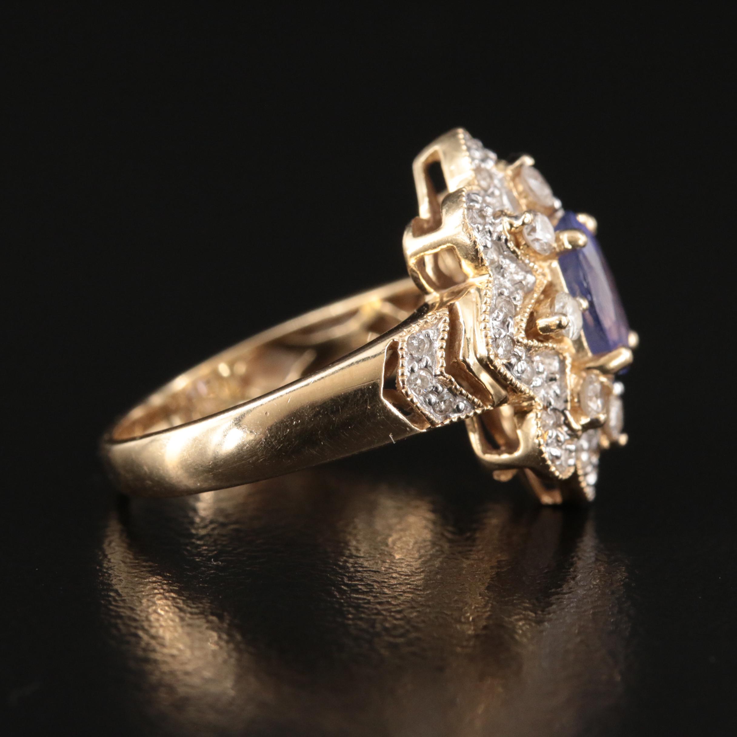 14K Tanzanite and Diamond Ring