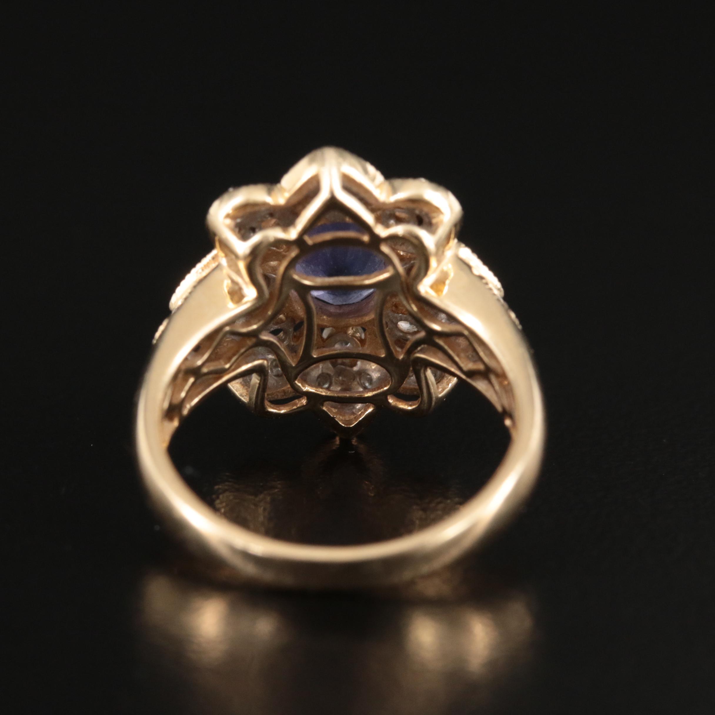 14K Tanzanite and Diamond Ring