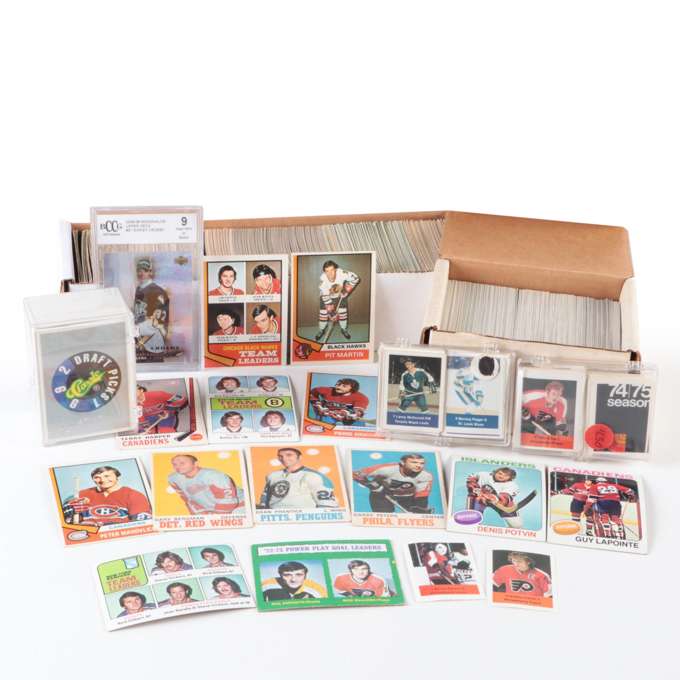 Topps, More Hockey and Other Sports Cards with Graded Crosby, 1960s–1990s