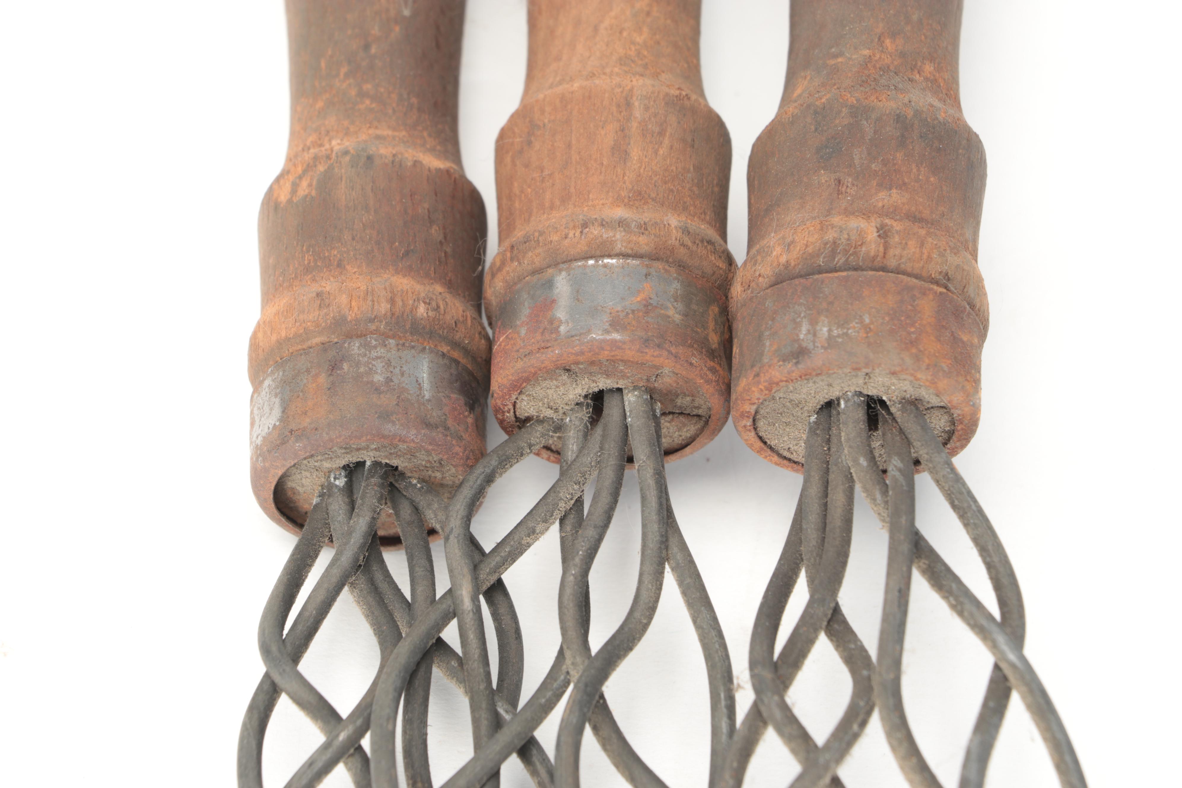 Primitive Wooden Handled Rug Beaters, Early to Mid-20th Century