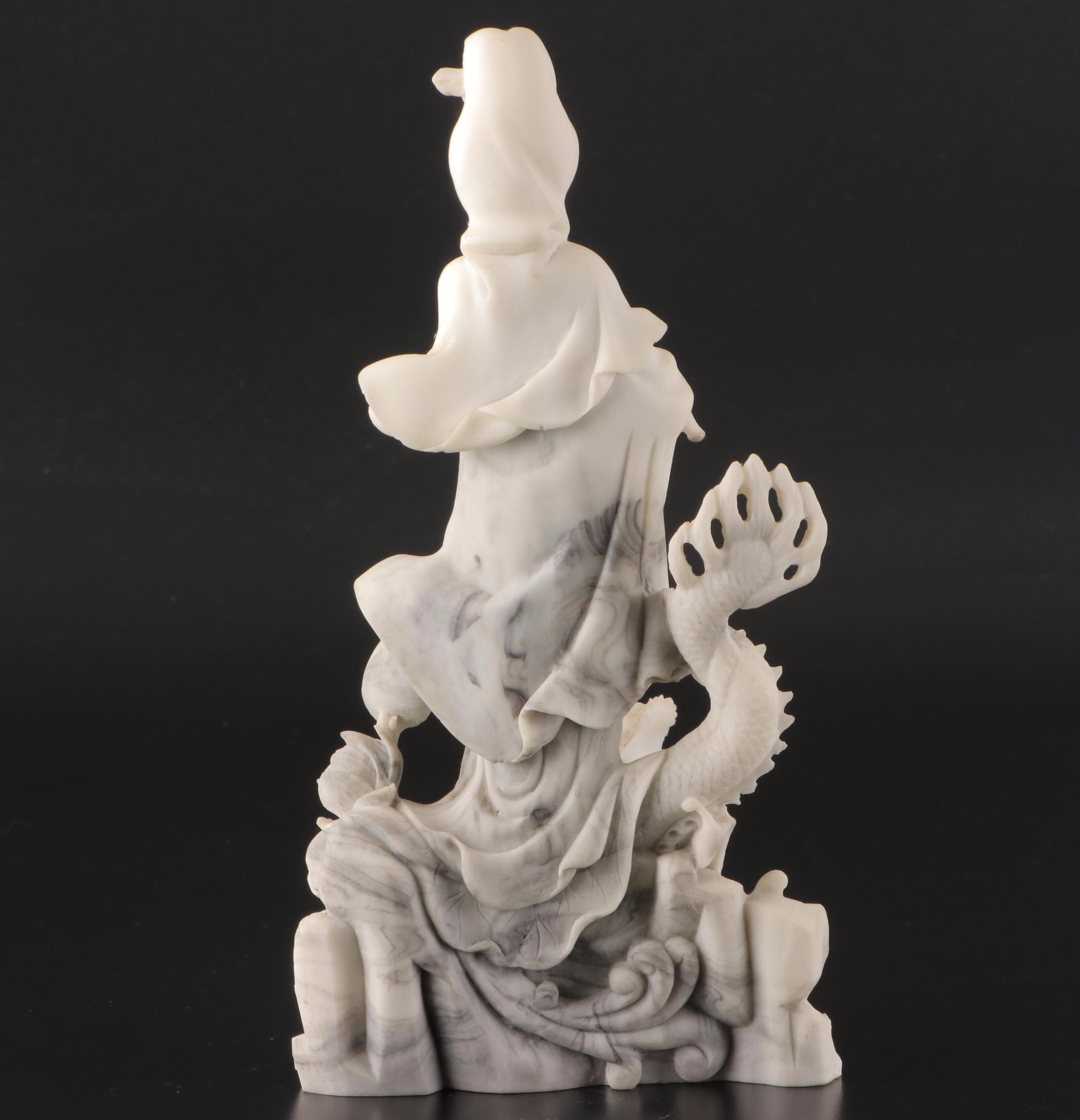 Chinese Blanc de Chine Style Resin Guanyin Figurines