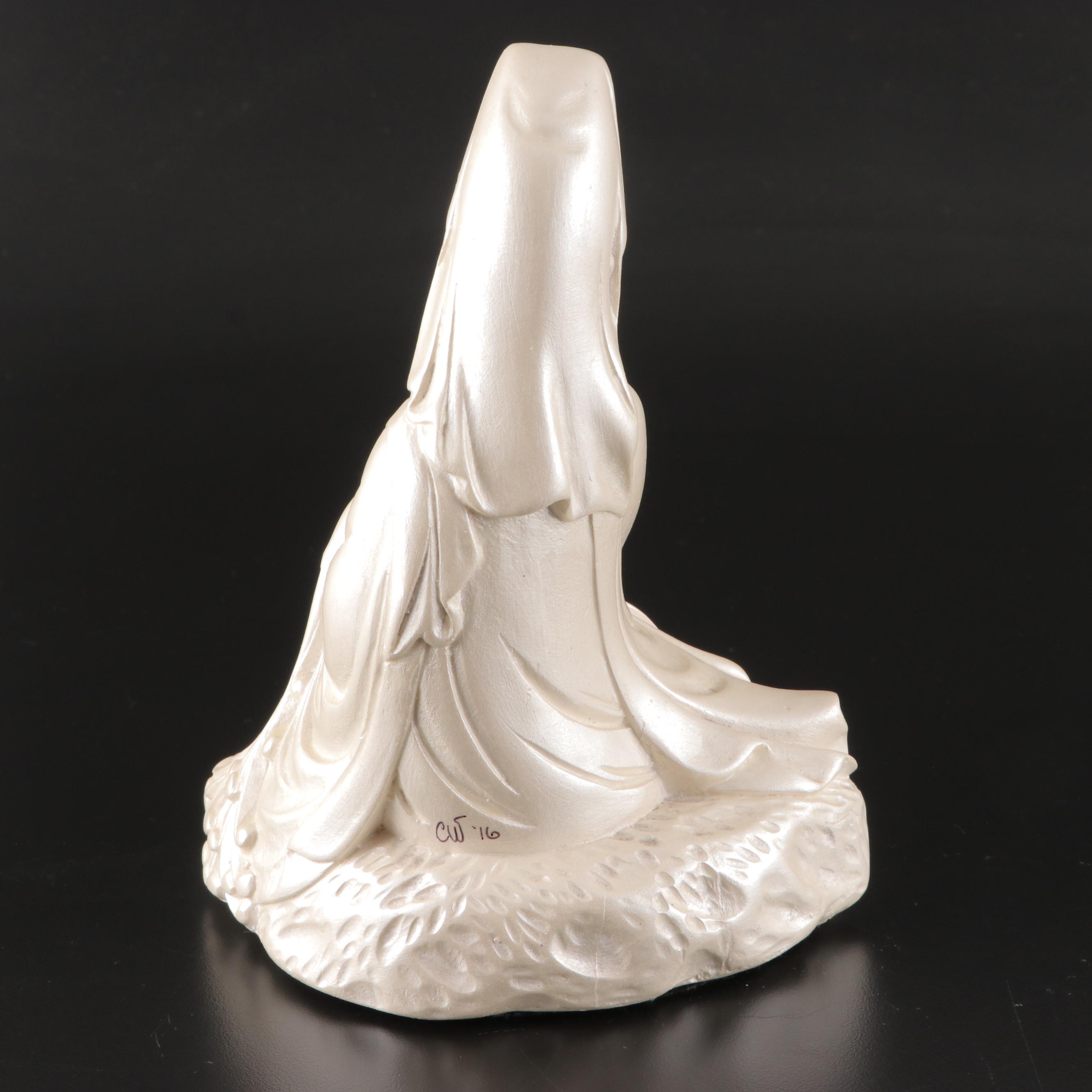 Chinese Blanc de Chine Style Resin Guanyin Figurines