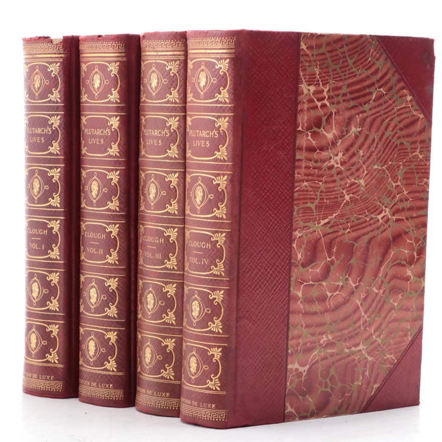 Athenæum Edition "Plutarch's Lives" Near Complete Set Edited by A. H. Clough