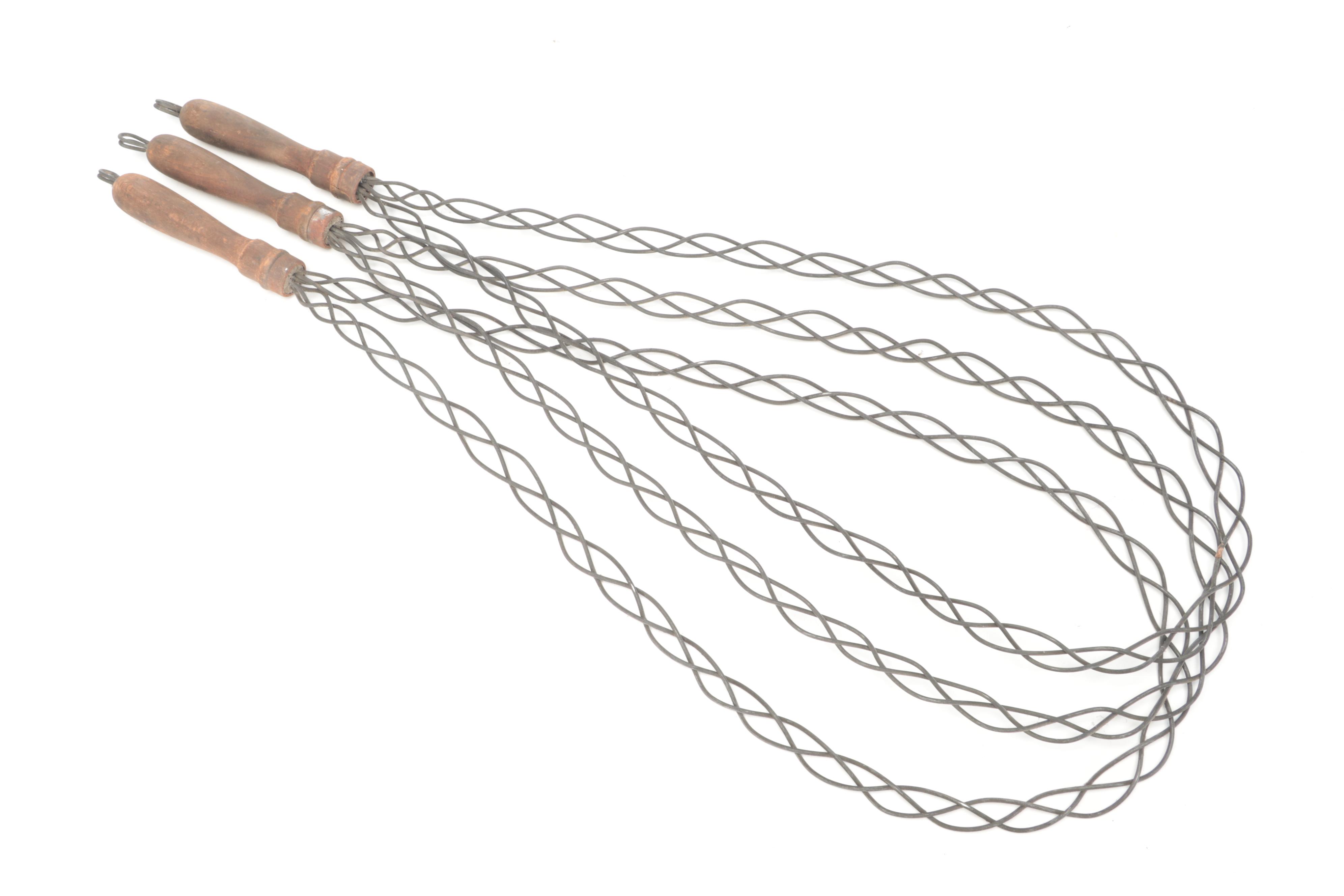 Primitive Wood Handled Metal Rug Beaters, Late 19th/Early 20th Century