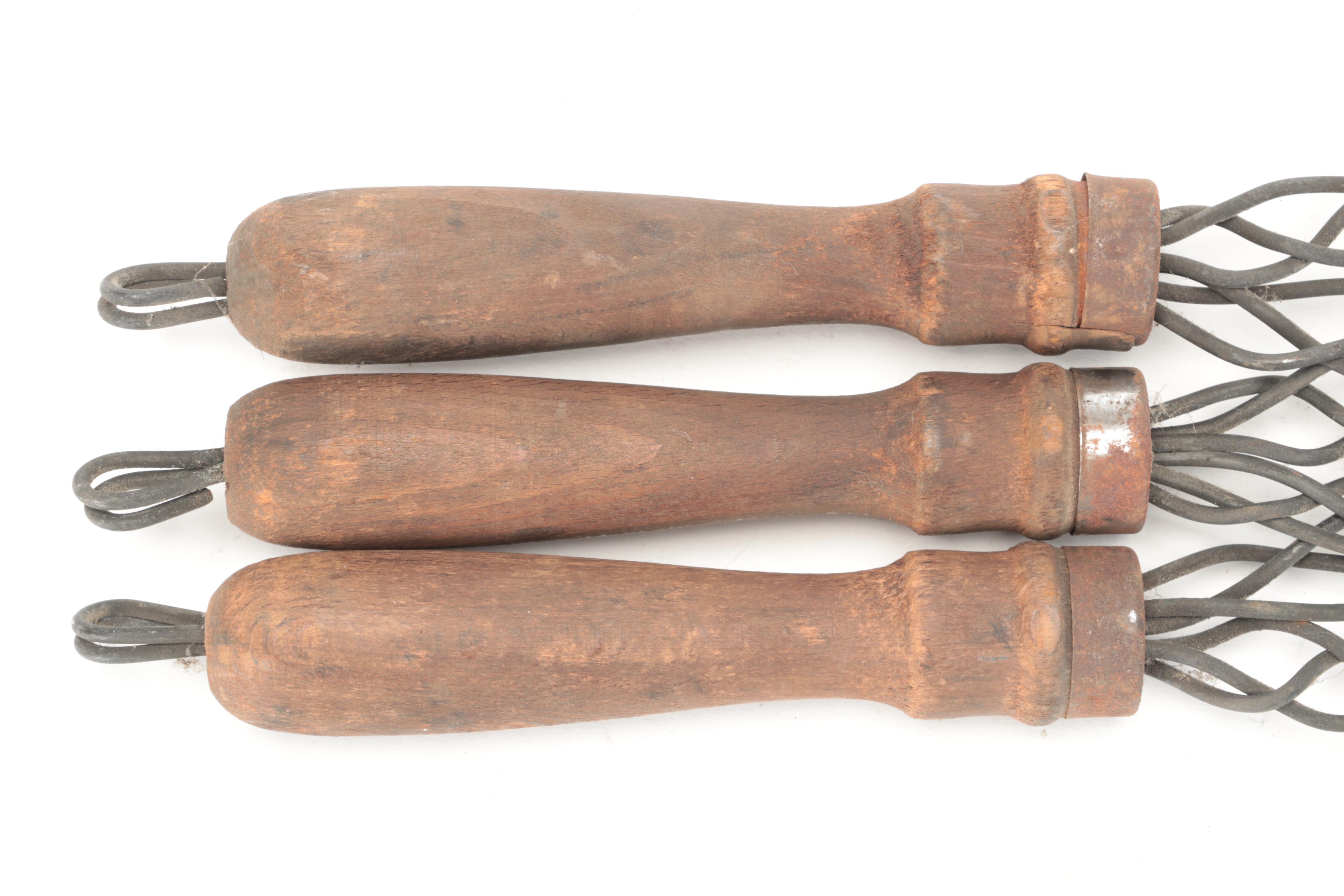 Primitive Wood Handled Metal Rug Beaters, Late 19th/Early 20th Century