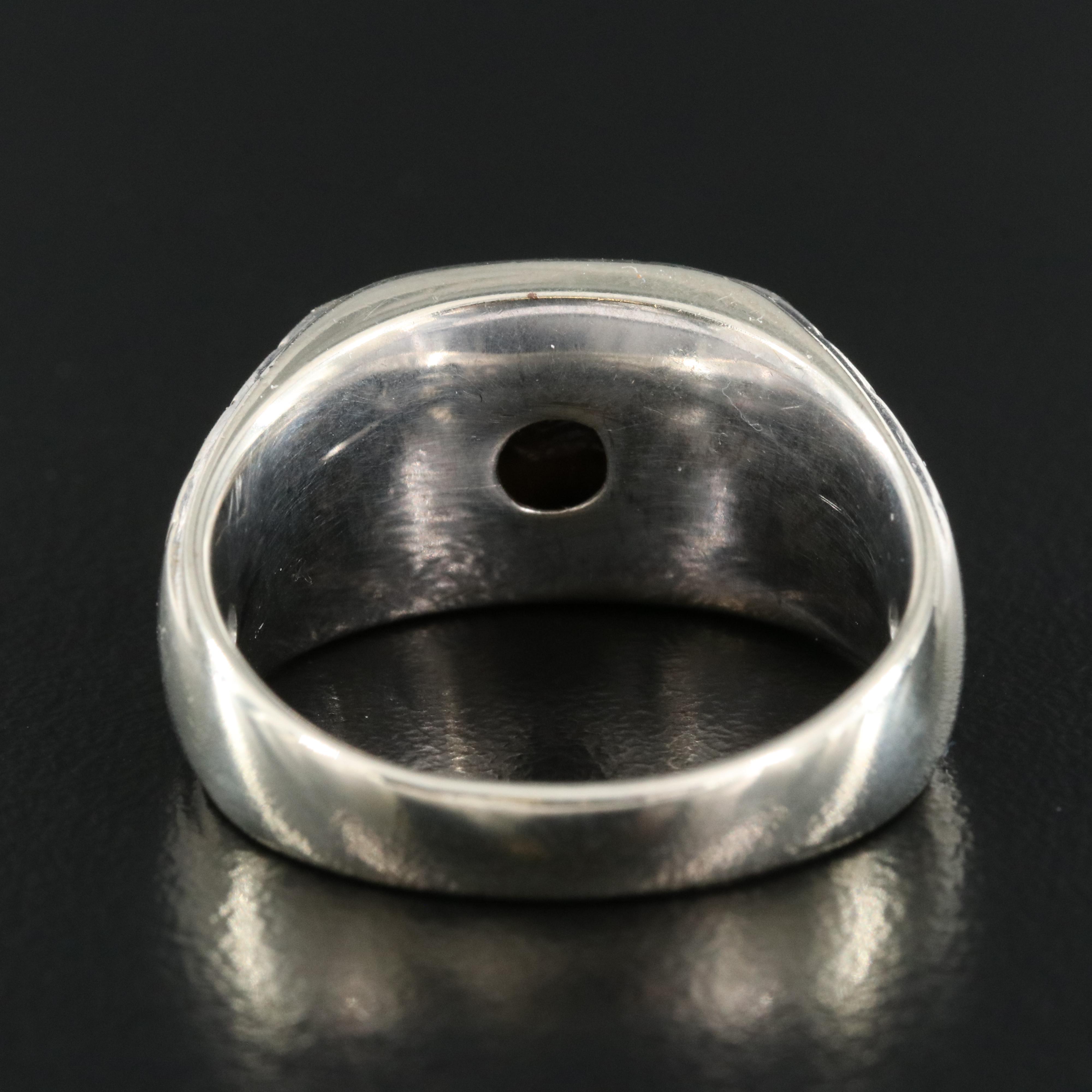 10K Tiger's Eye and Diamond Ring