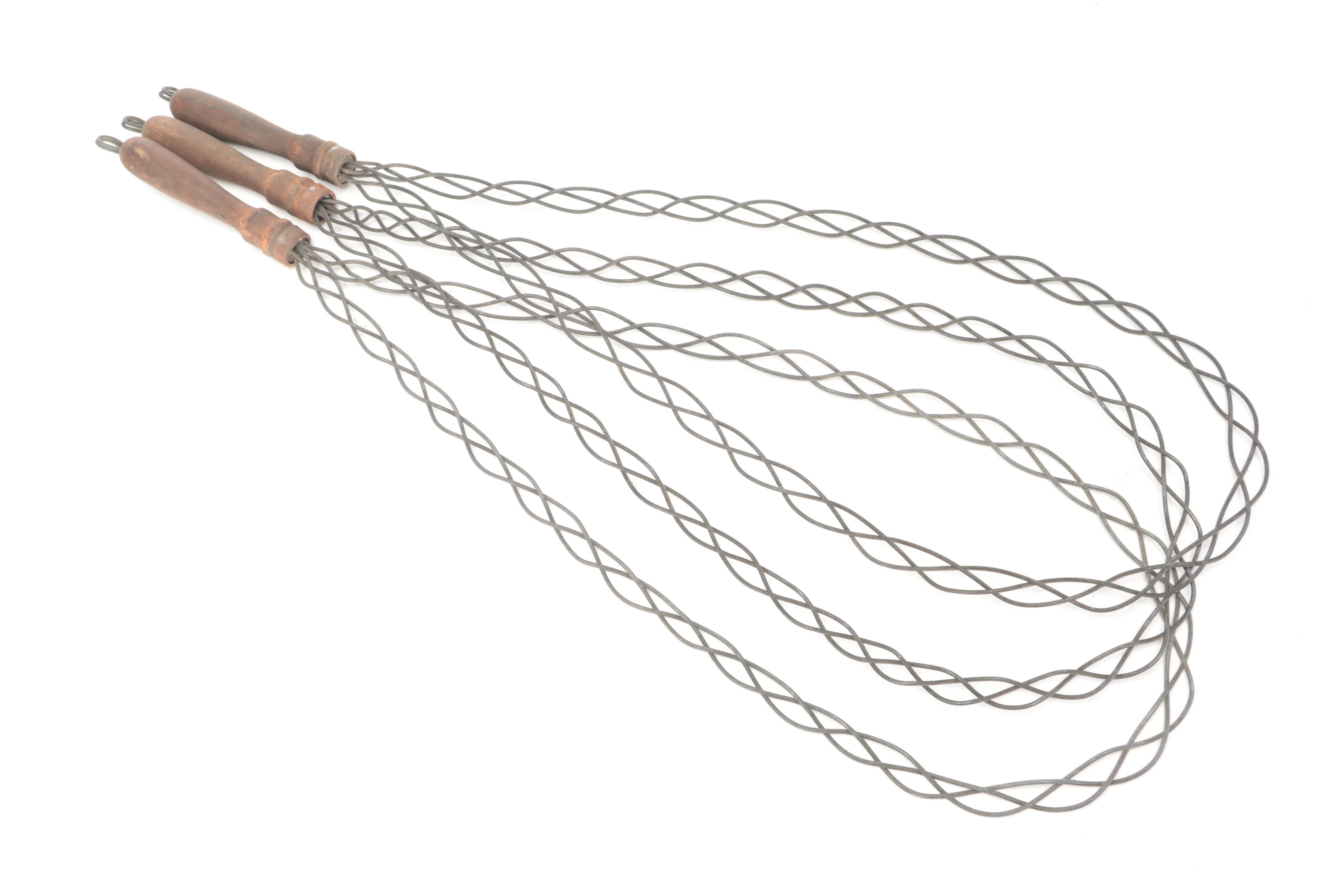 Primitive Wood Handled Metal Rug Beaters, Late 19th/Early 20th Century