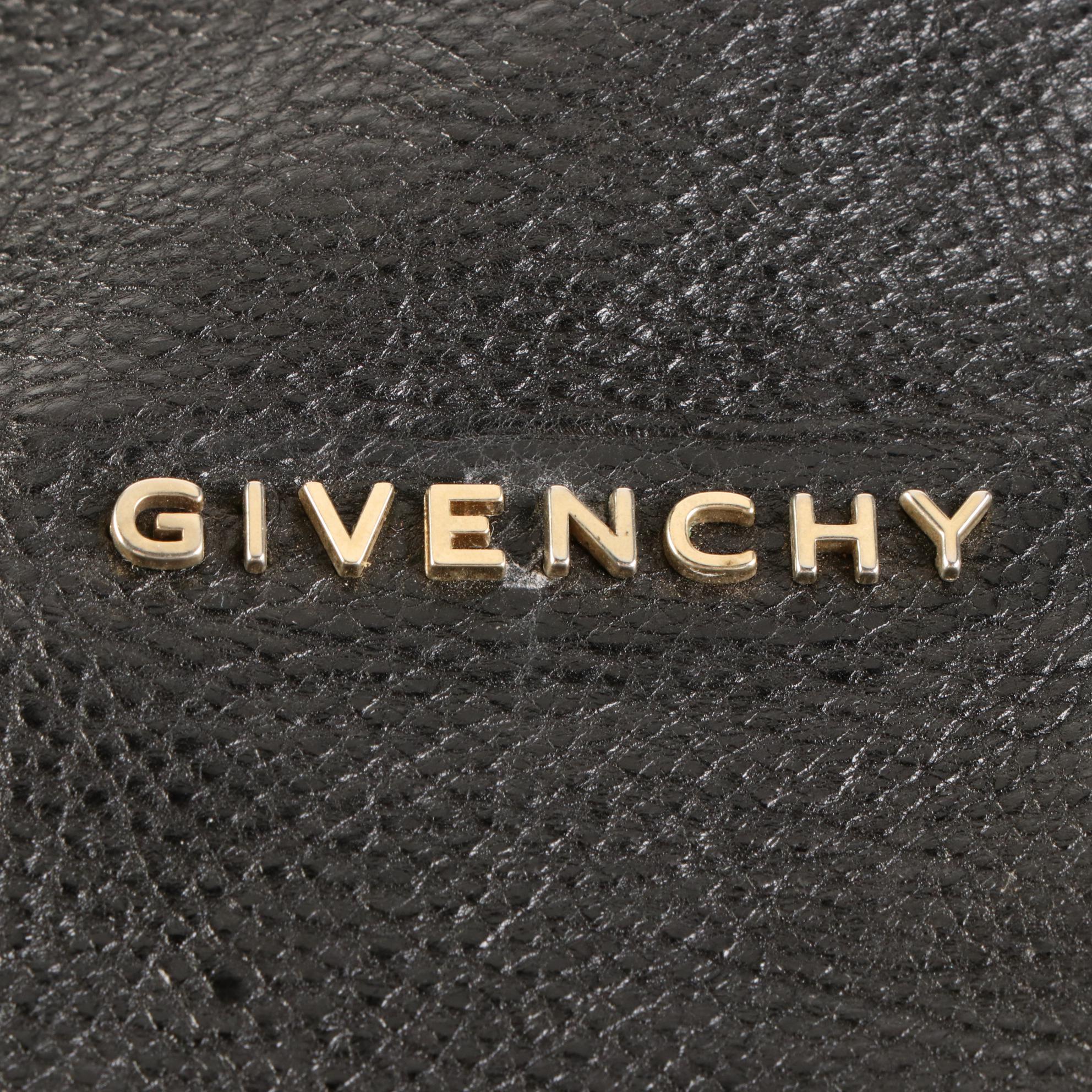 Givenchy Large Pandora Bag in Black Grain Leather with Detachable Strap