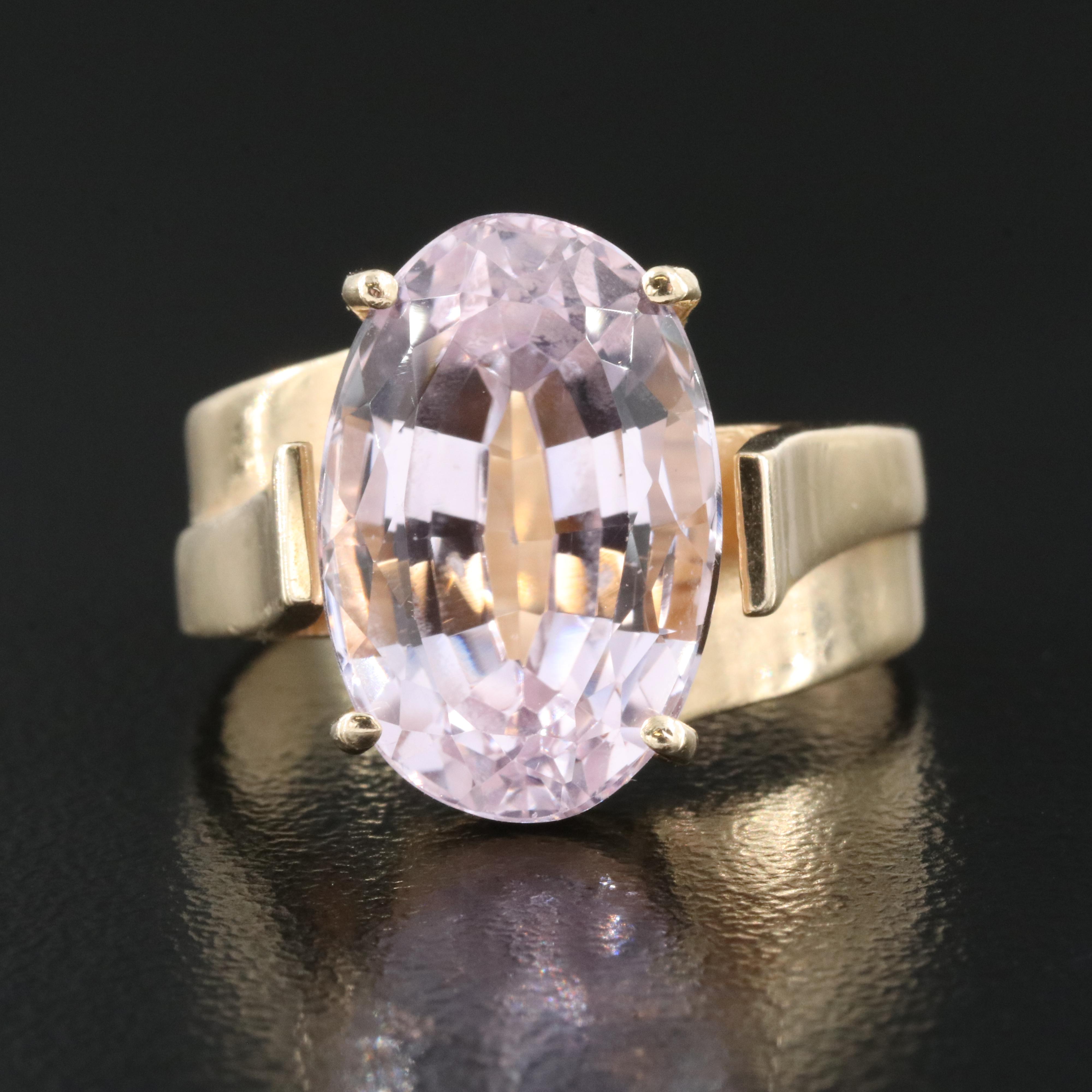 14K 8.49 CT Kunzite Ring