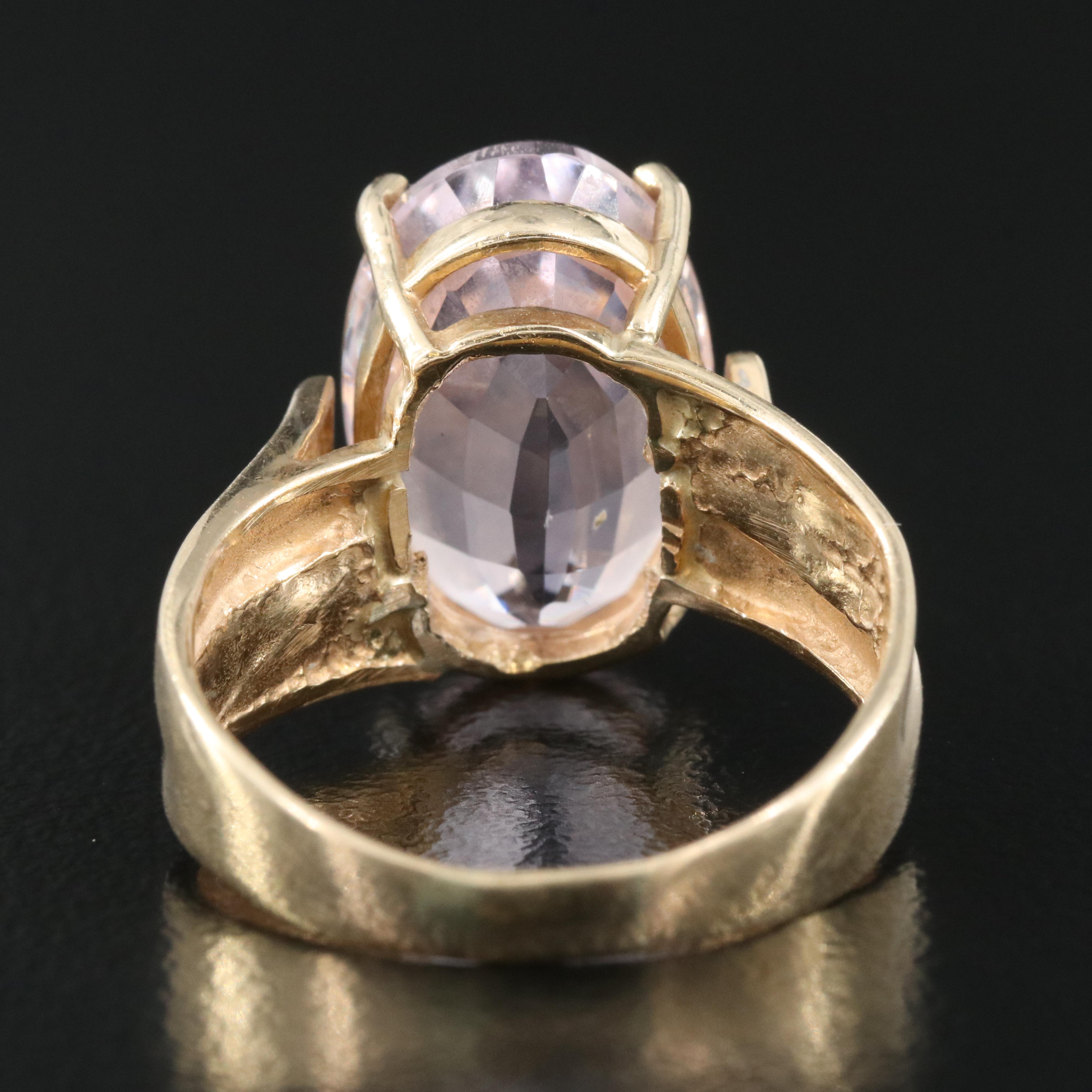 14K 8.49 CT Kunzite Ring