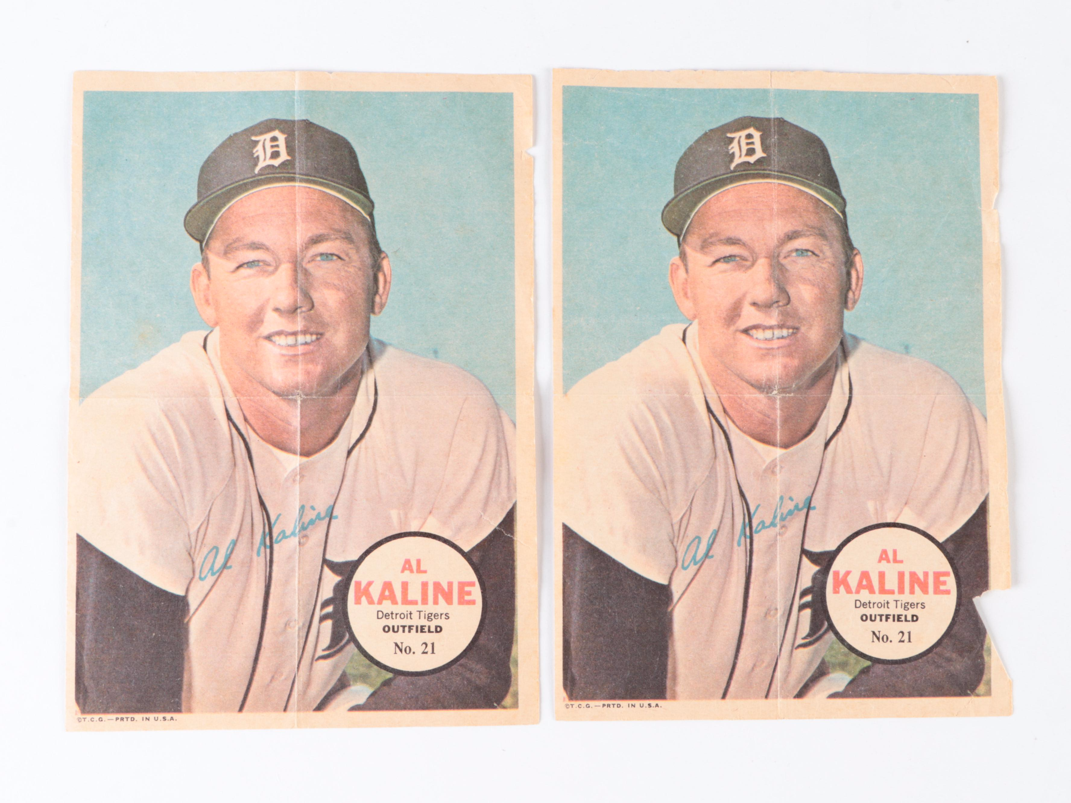 1967 Topps Pin-Ups Mini Baseball Posters with Mays, Kaline, Killebrew and More