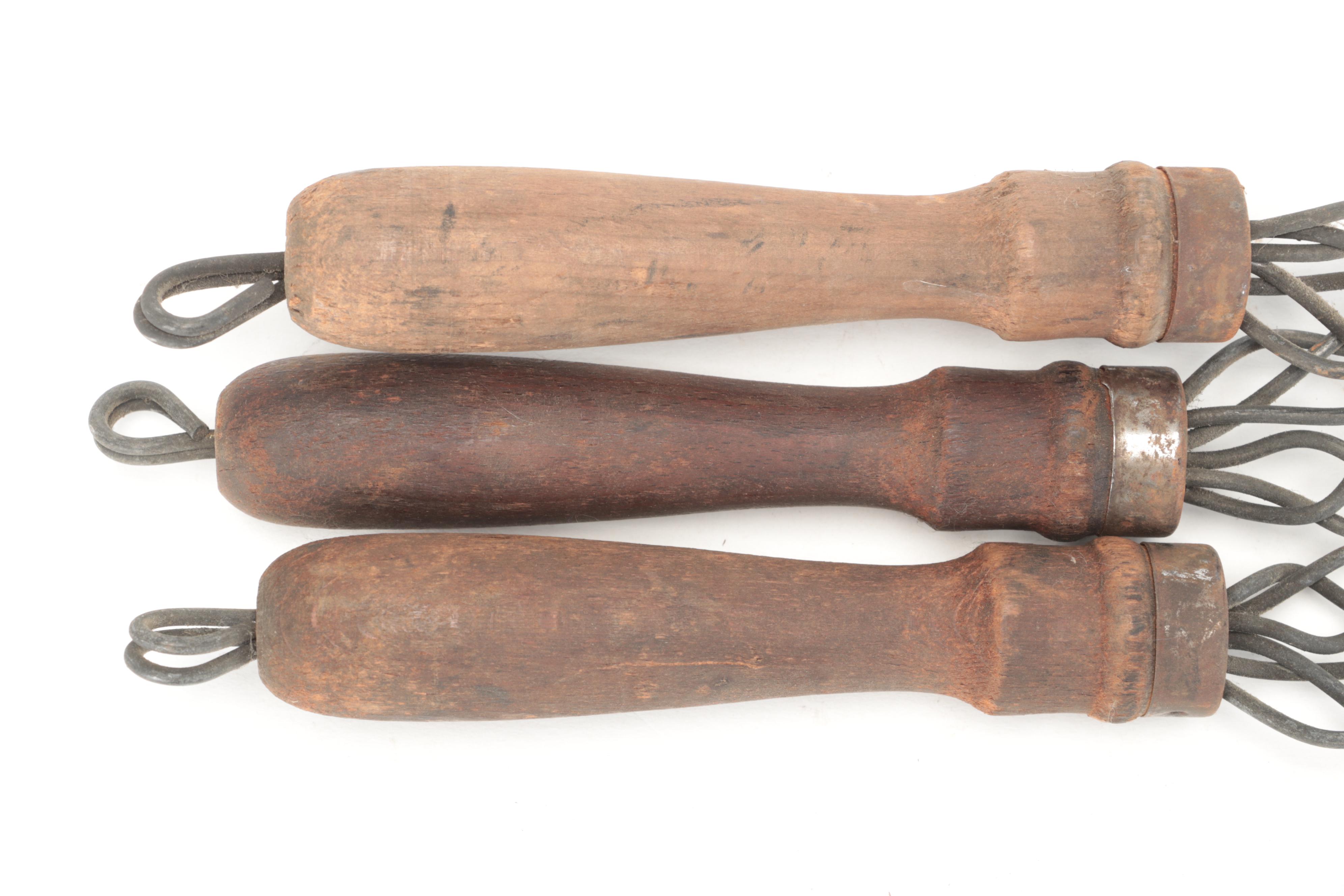 Primitive Wooden Handled Metal Rug Beater, Early to Mid-20th Century