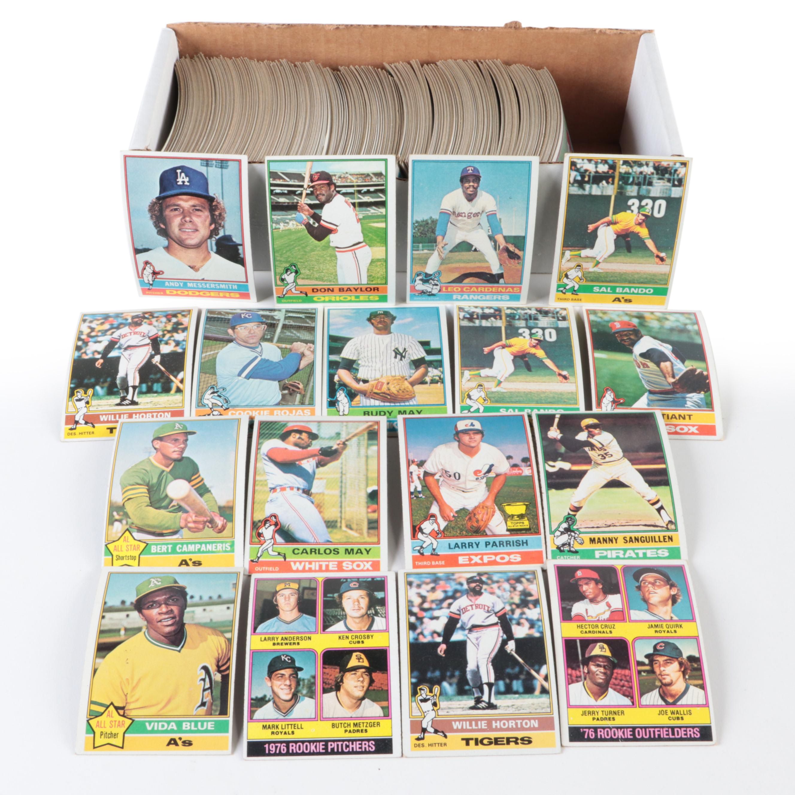 1976 Topps Baseball Cards Including Bando, Tiant, Sanguillén, Rookies and More