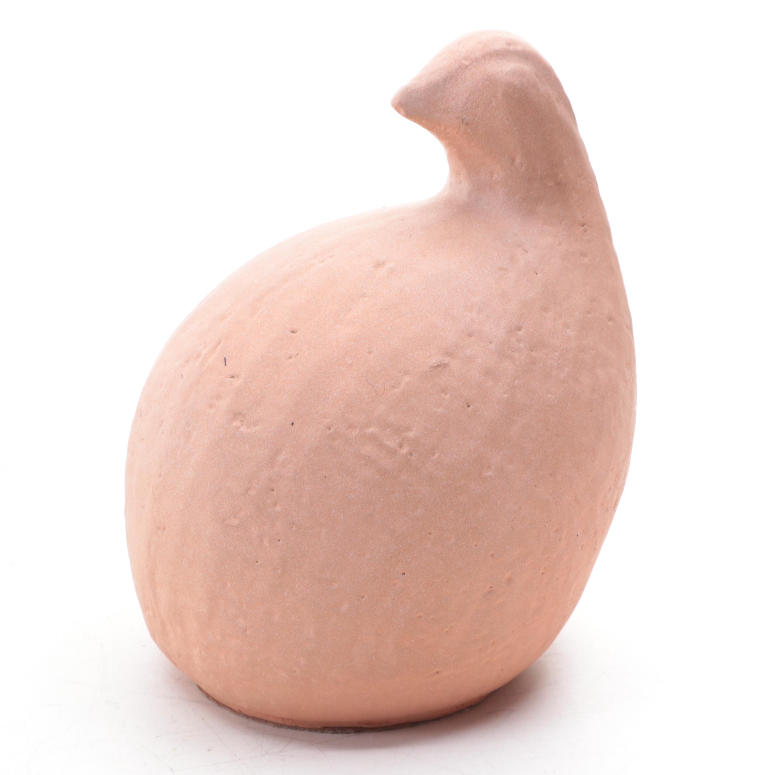 Artist Signed Ceramic Vases with Other Bird Figurines and Bookend