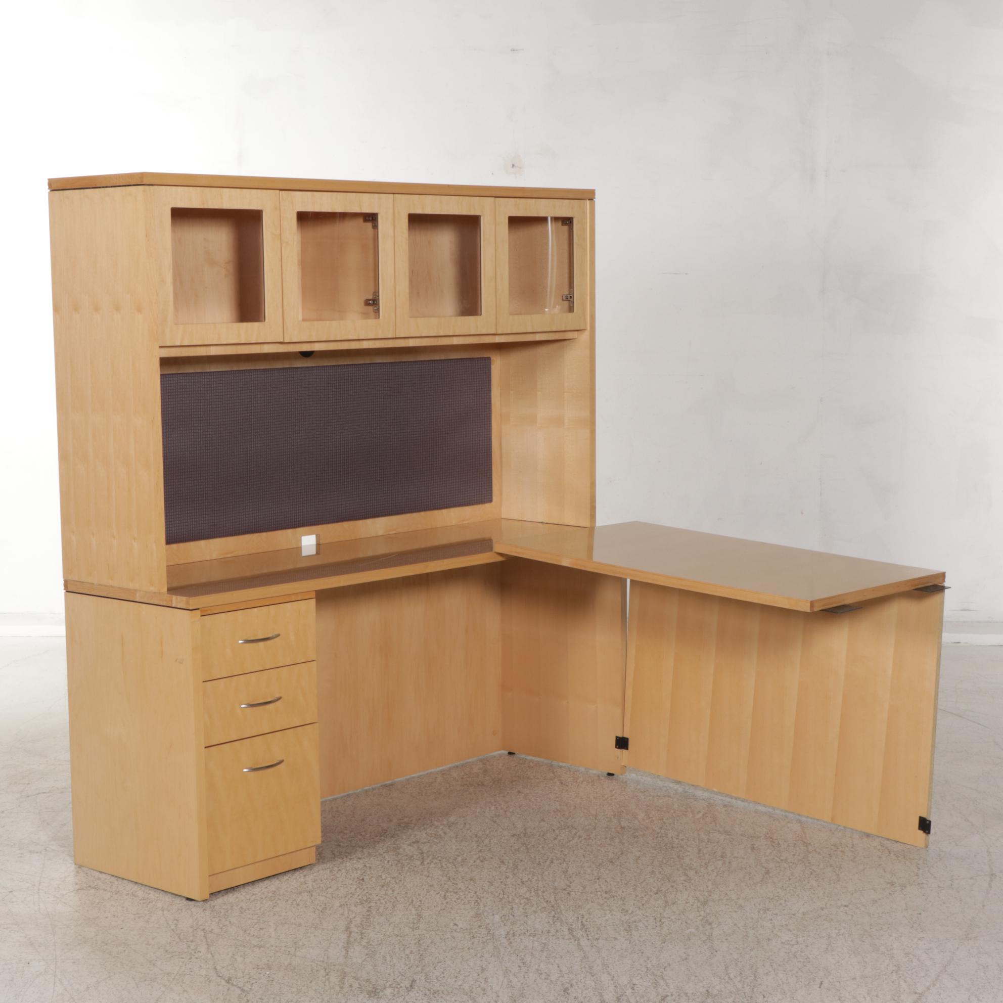 Indiana Furniture Maple Veneer Office Suite, 21st Century