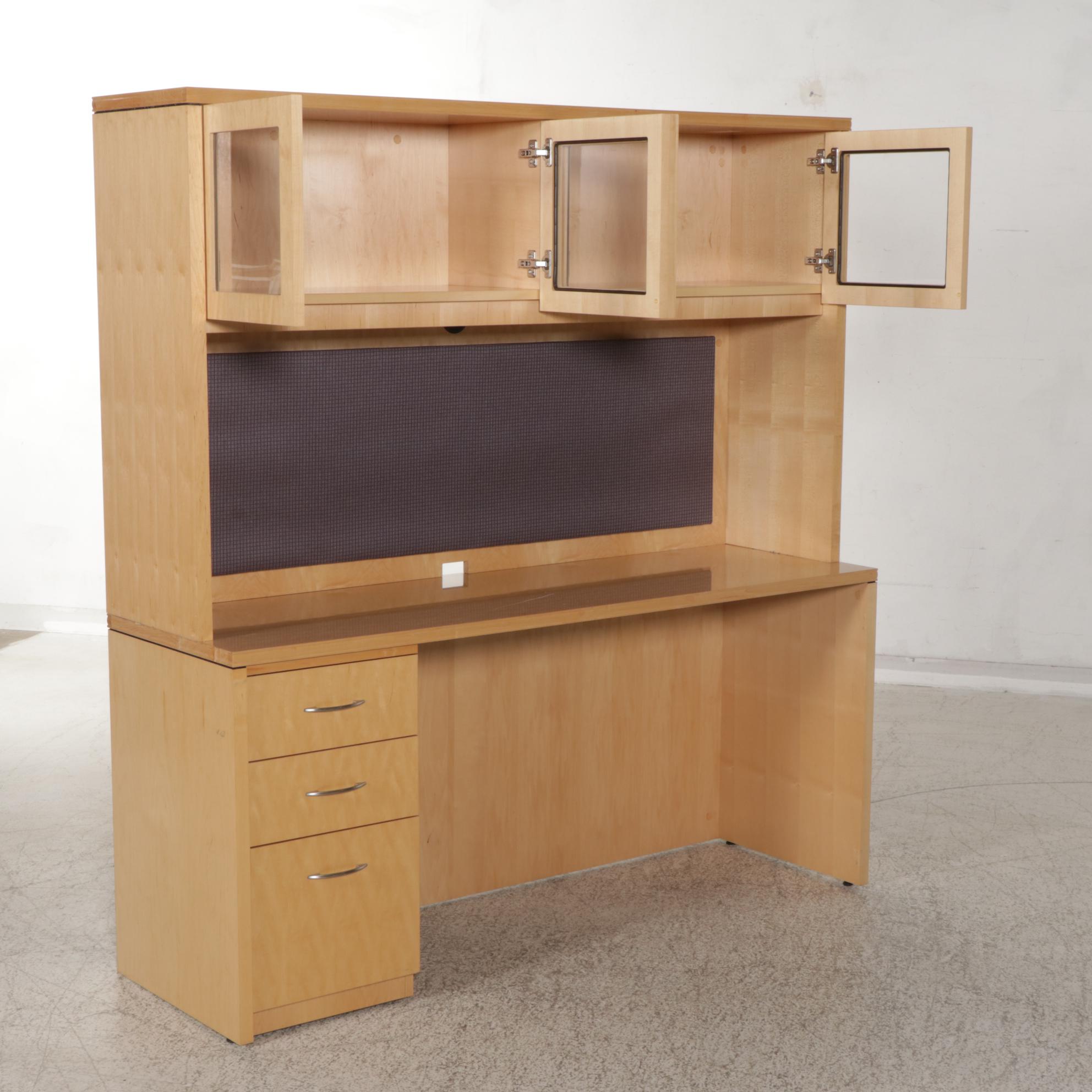 Indiana Furniture Maple Veneer Office Suite, 21st Century