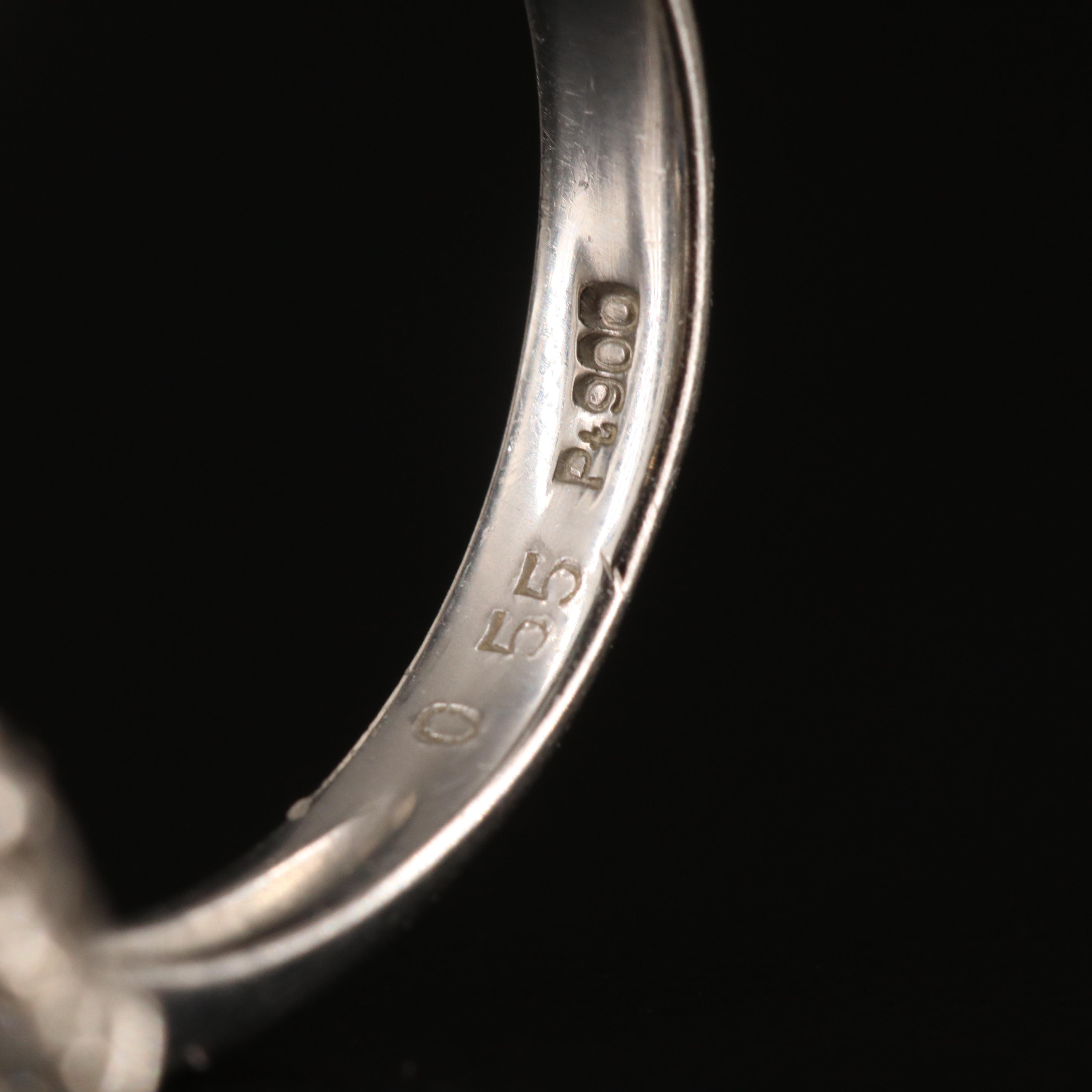 Platinum Sapphire and Diamond Ring