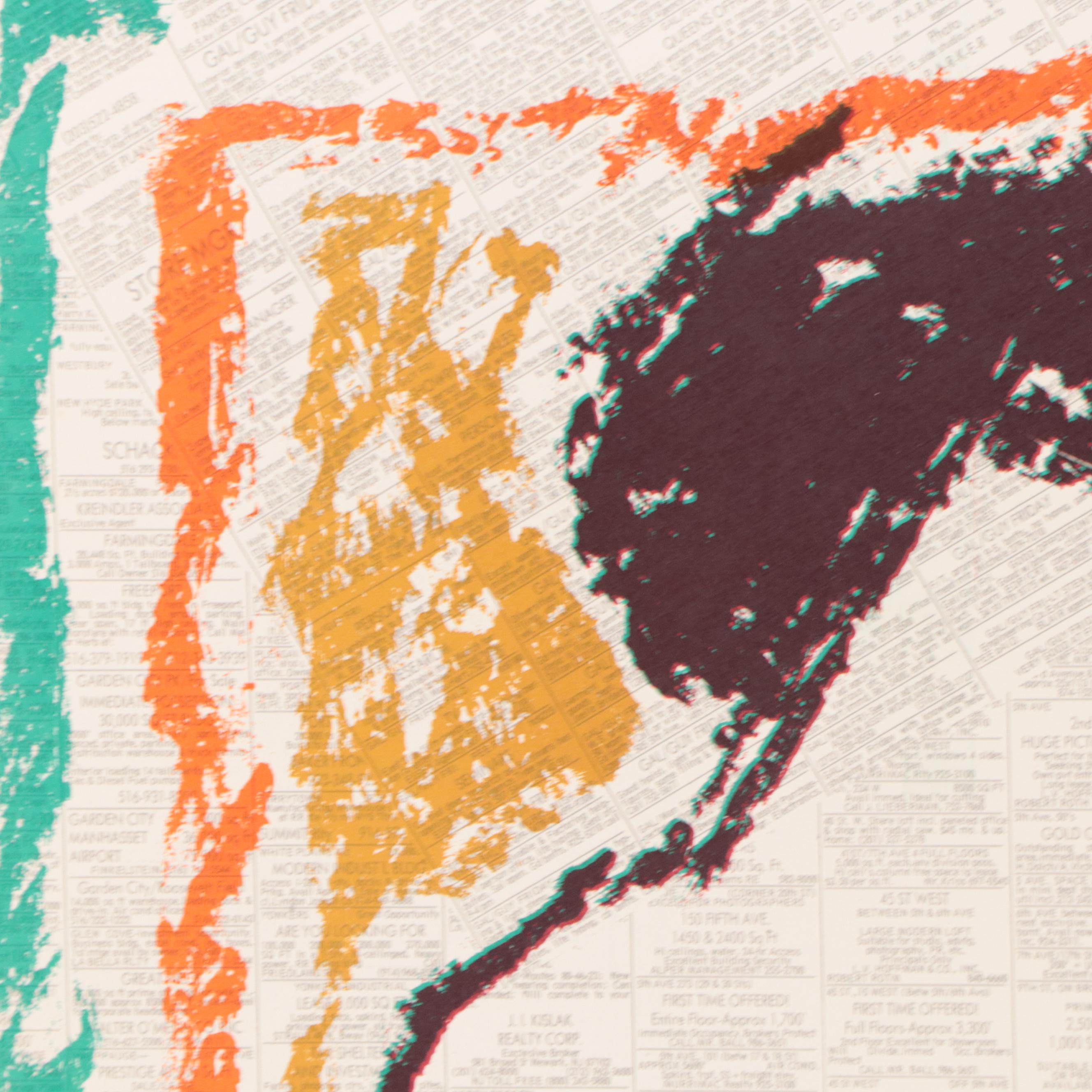 Edvins Strautmanis Abstract Nude Color Lithograph, 1978