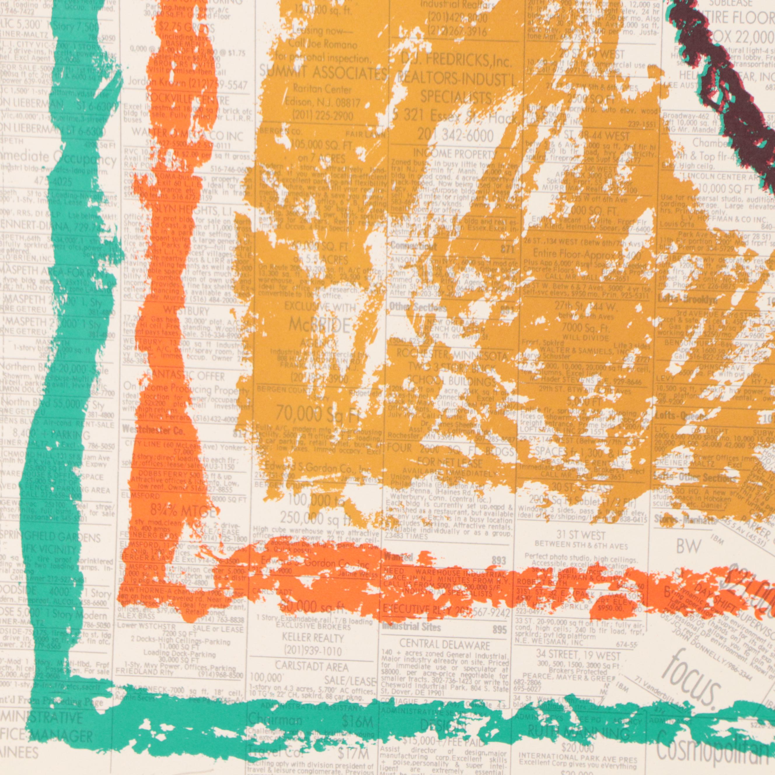 Edvins Strautmanis Abstract Nude Color Lithograph, 1978