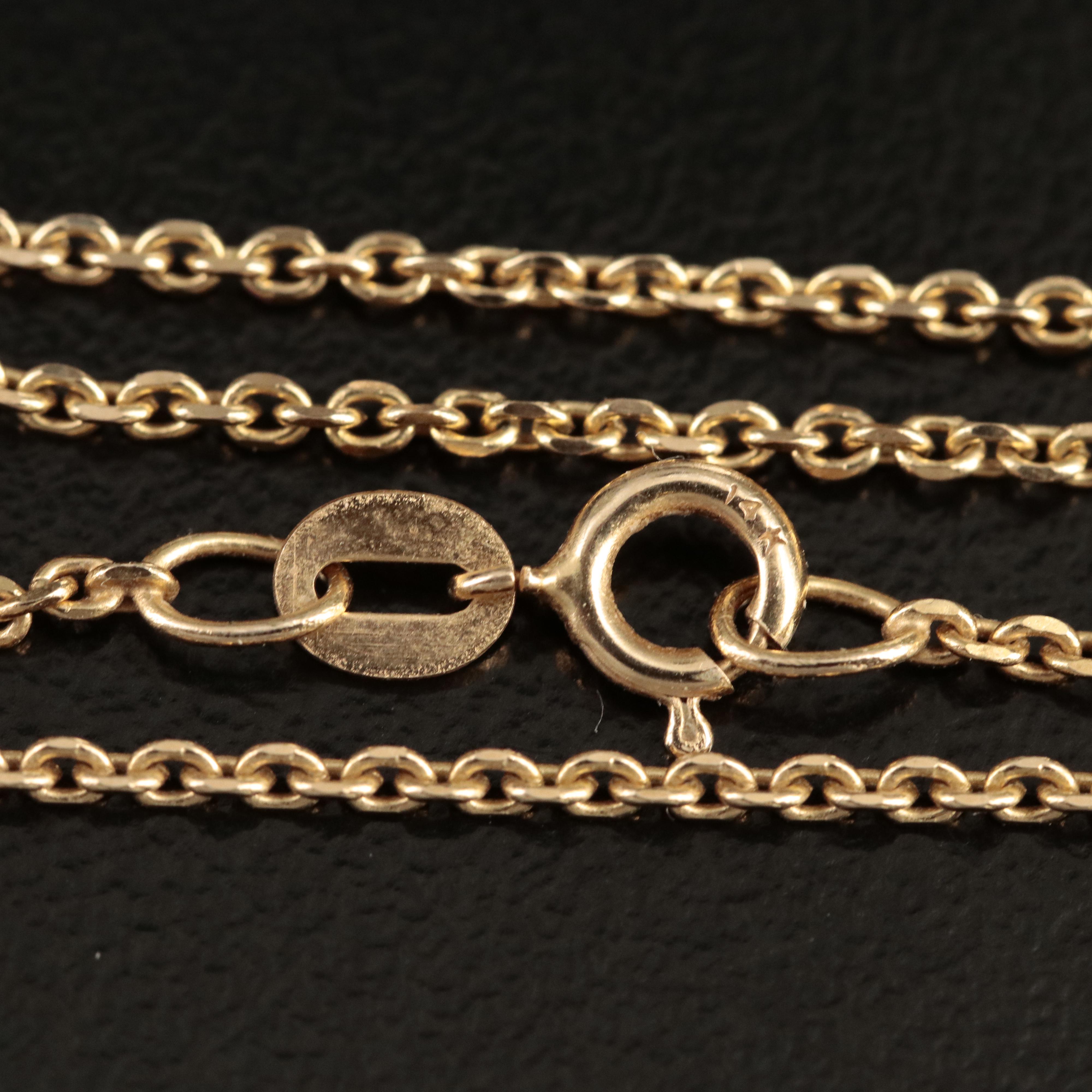 14K Pendant Necklace with 1982 South African Krugerrand Gold Bullion Coin