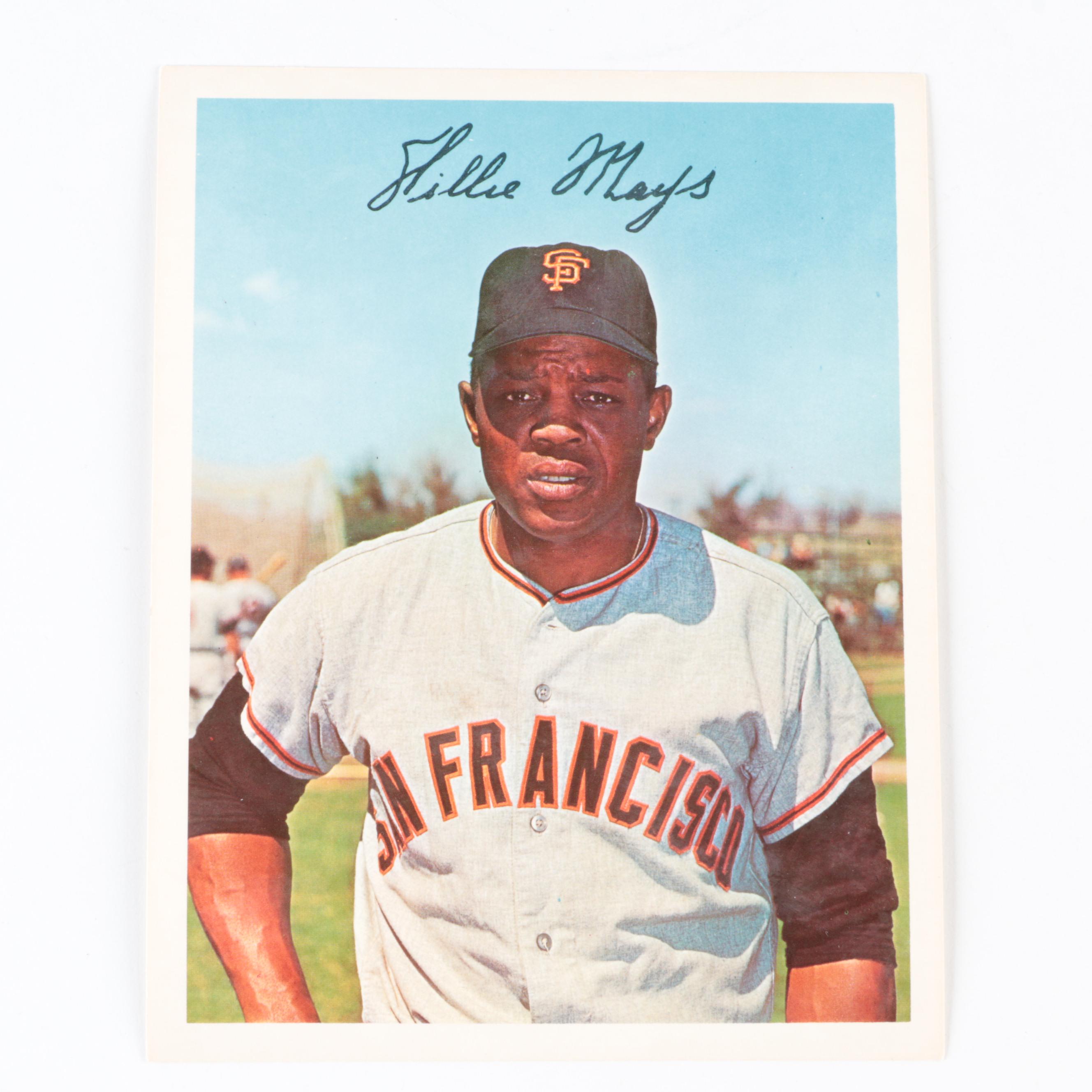1967 Dexter Press Premiums Willie Mays and Roberto Clemente Baseball Cards